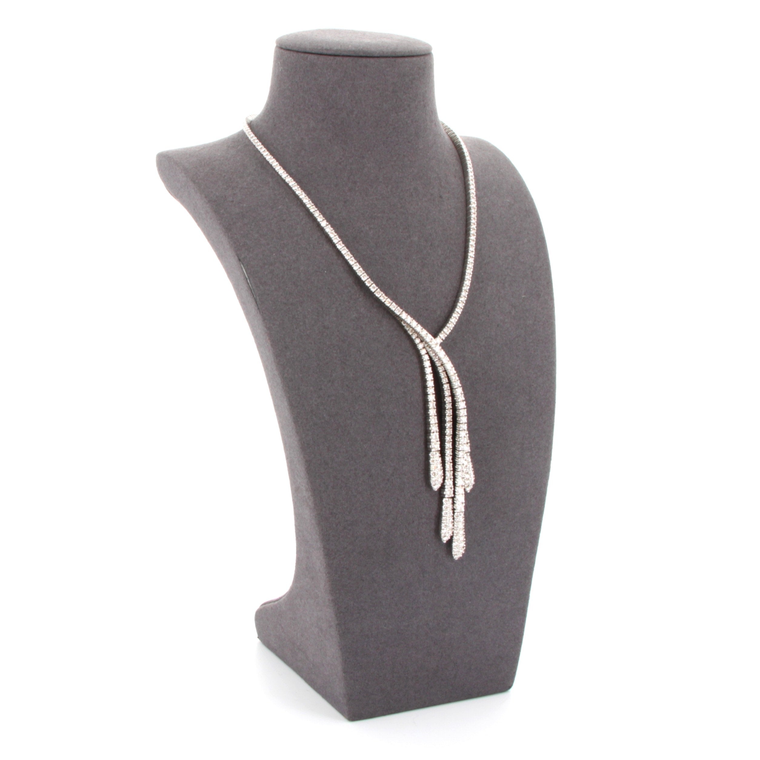 Damiani 33 Carat White Gold Necklace & Earrings