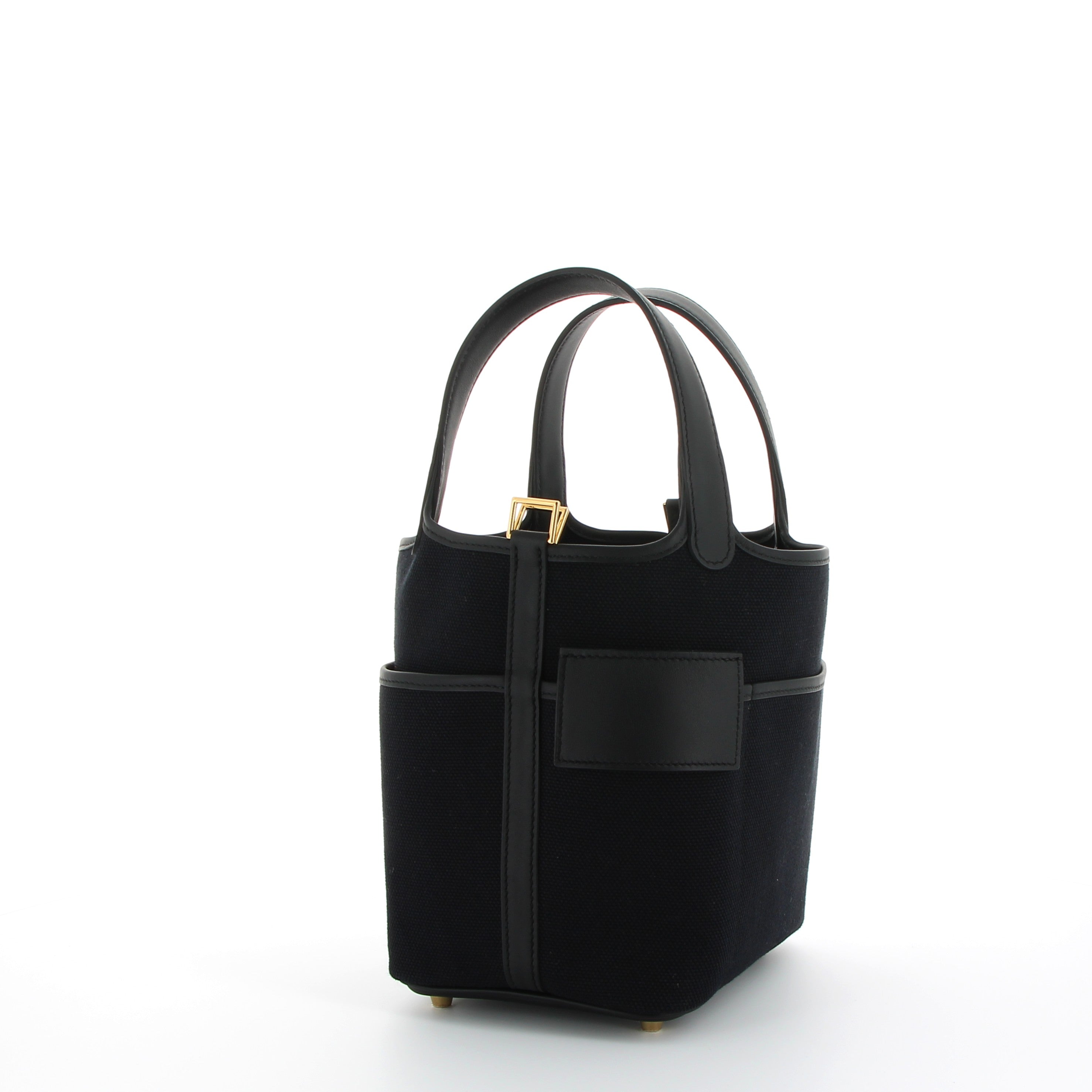 Hermès Picotin 18cm in Black Crago with Gold Hardware