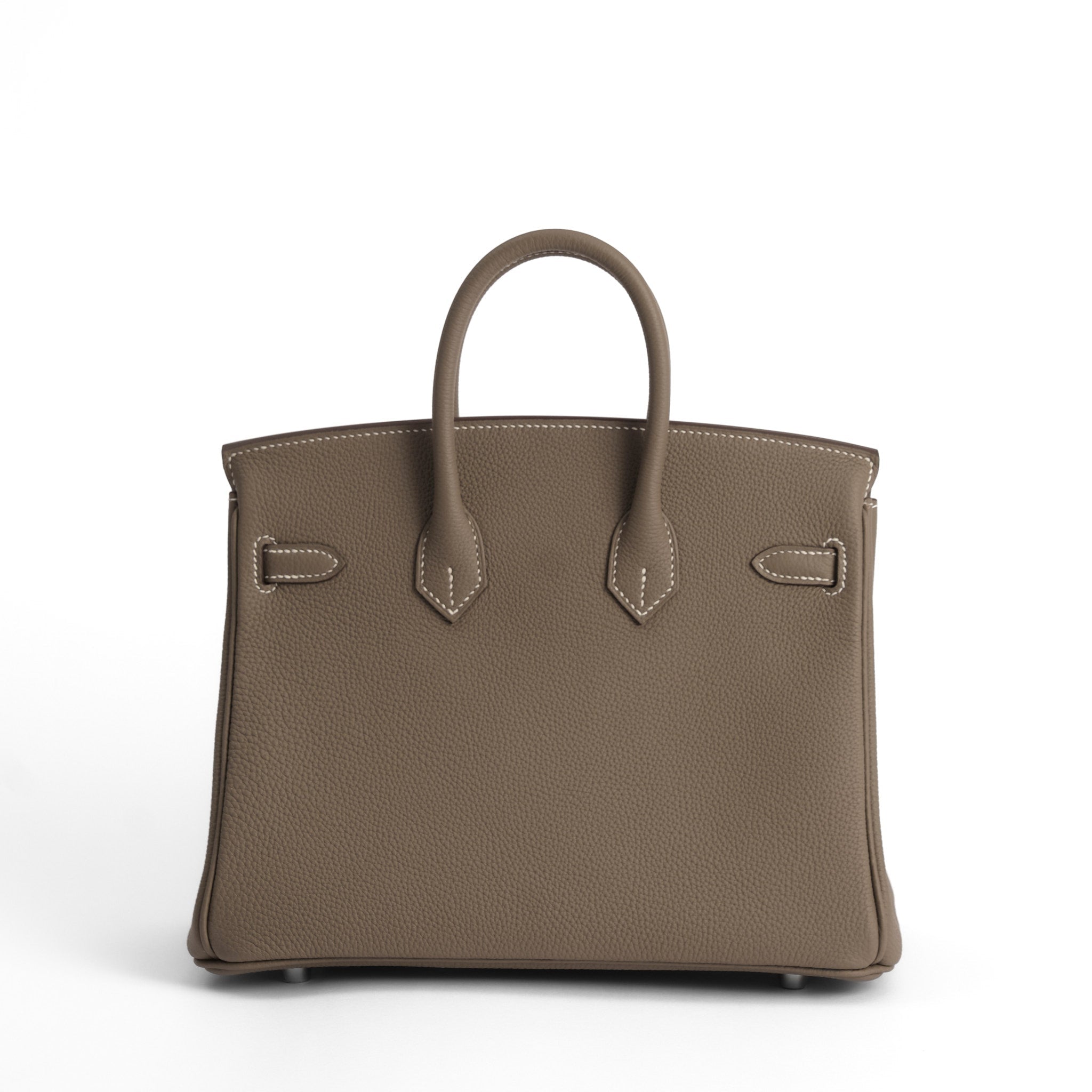 HERMES Birkin 25 Etoupe Togo Leather Brushed Palladium Hardware