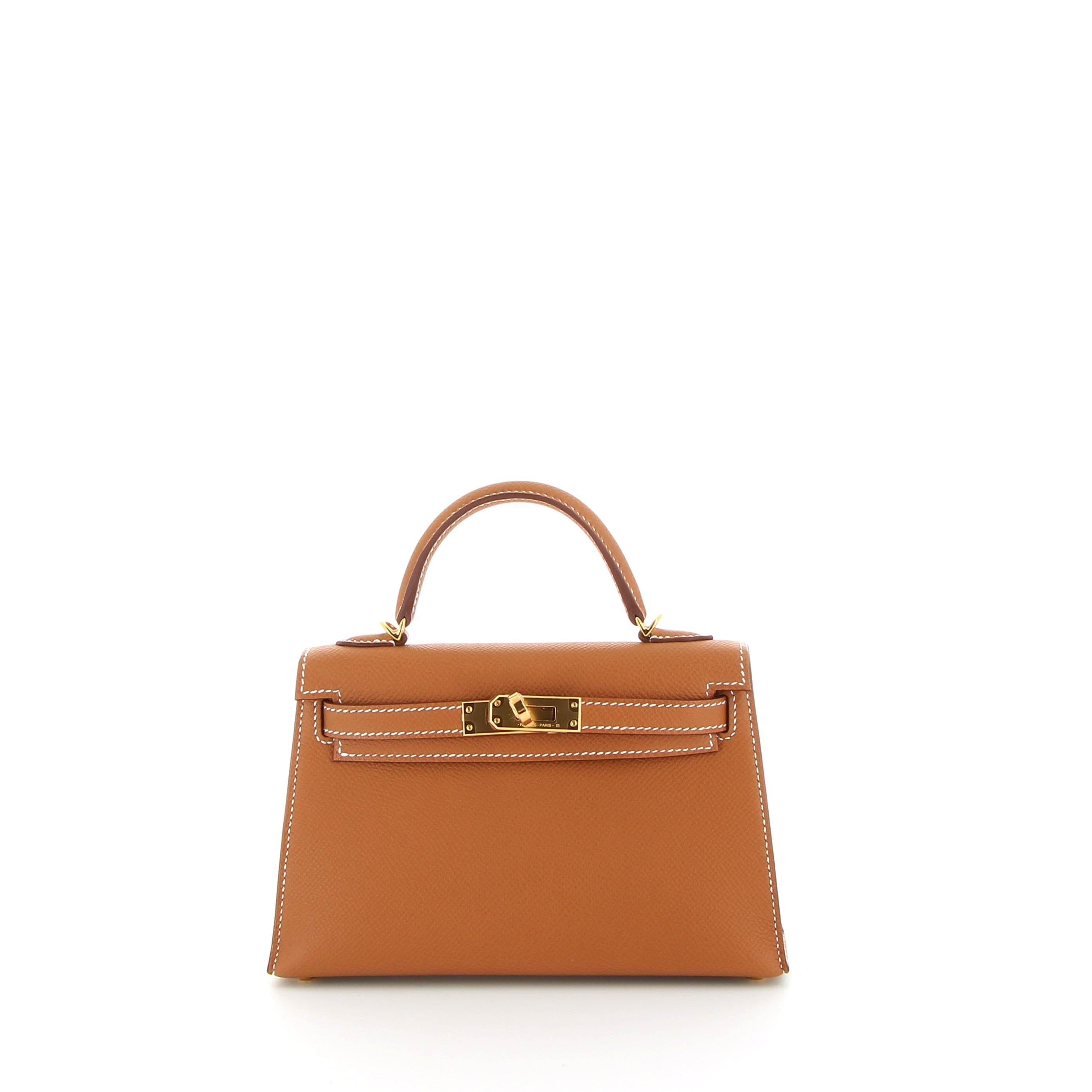 Hermes Mini Kelly 20cm in Gold Epsom Leather with Gold Hardware