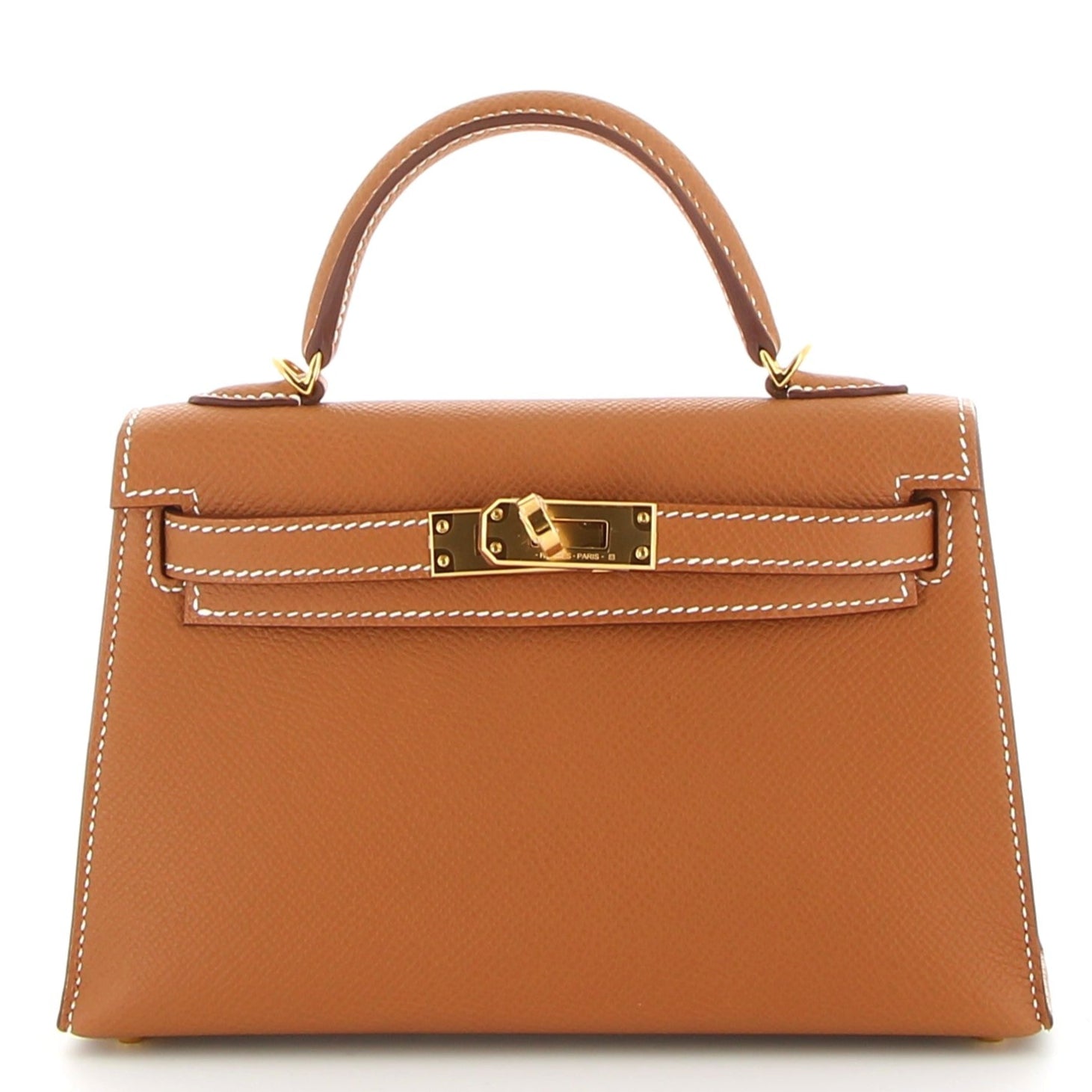 HERMÈS Kelly 20 Gold Epsom Gold Hardware (GHW)
