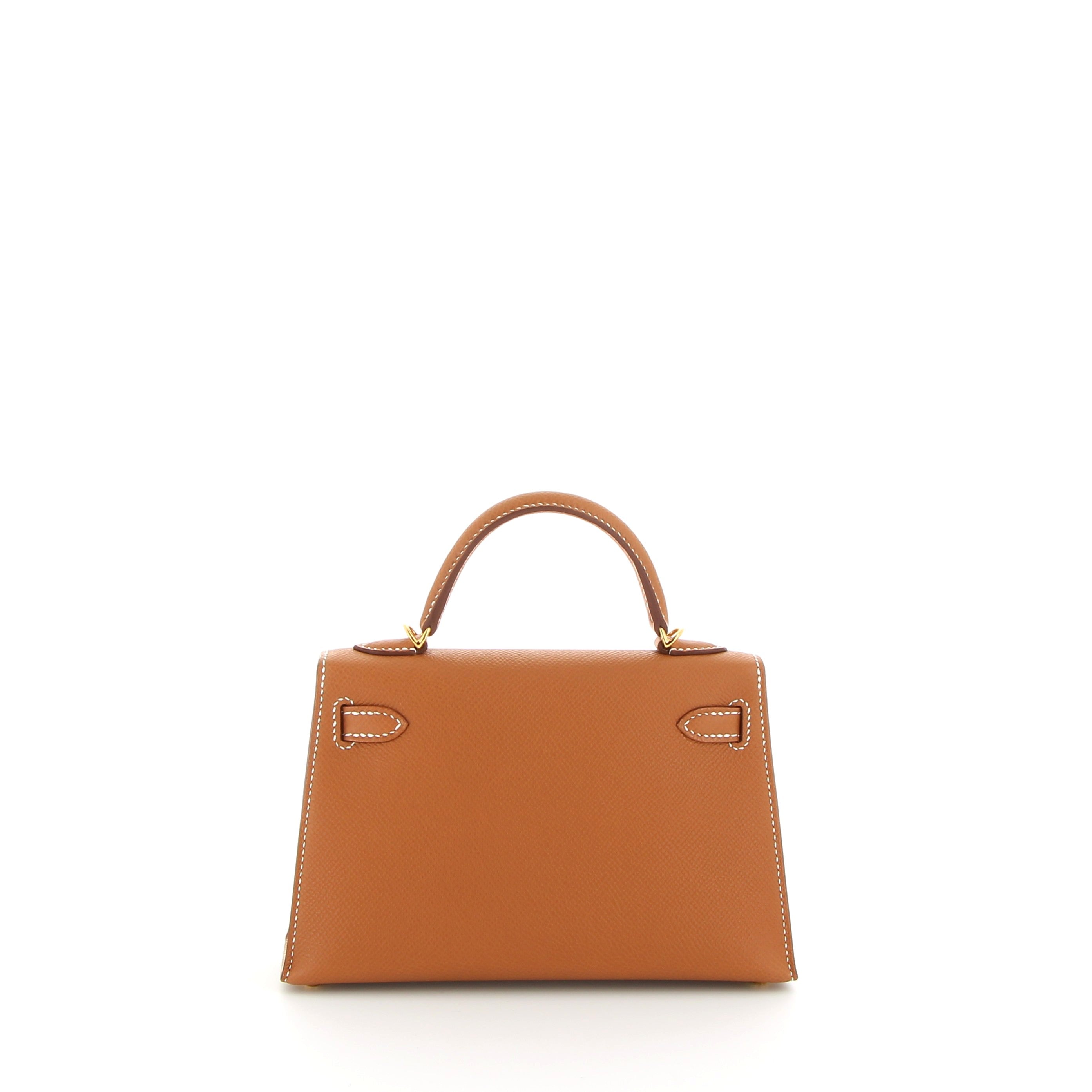 HERMÈS Kelly 20 Gold Epsom Gold Hardware