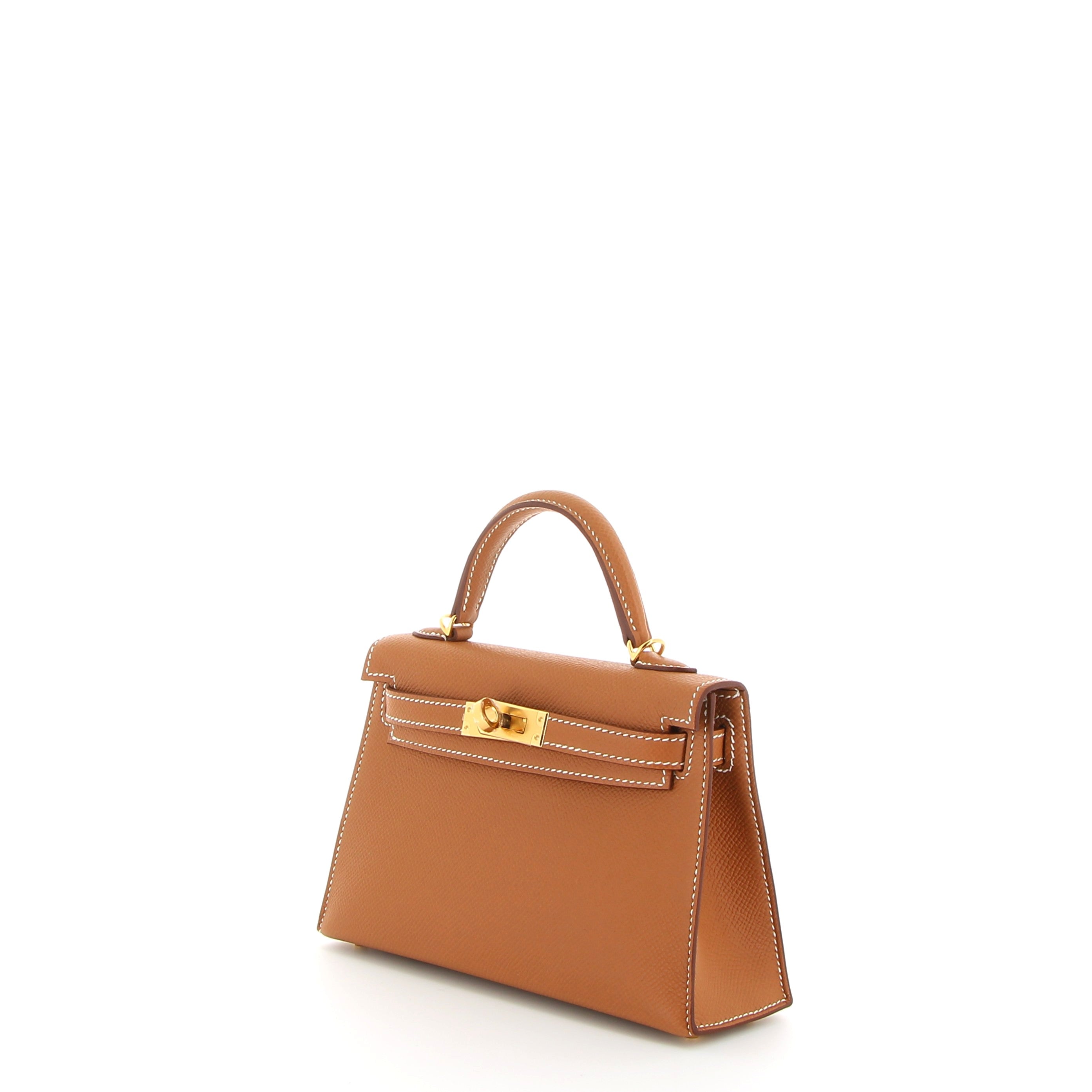 HERMÈS Kelly 20 Gold Epsom Gold Hardware