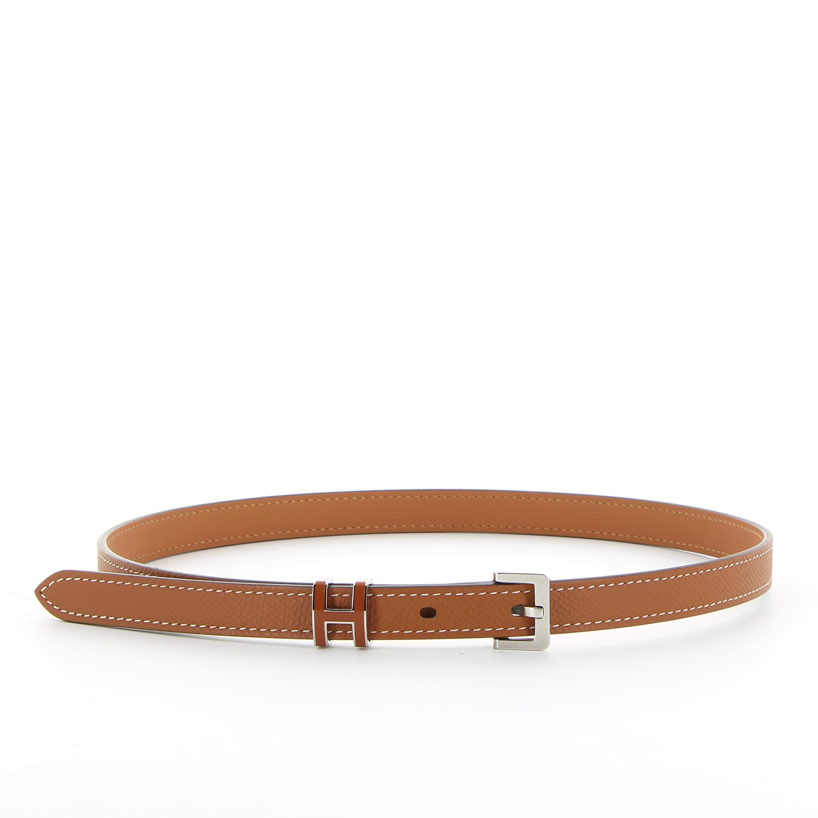 Hermés Pop H 15 Belt in Gold Epsom with Palladium Hardware