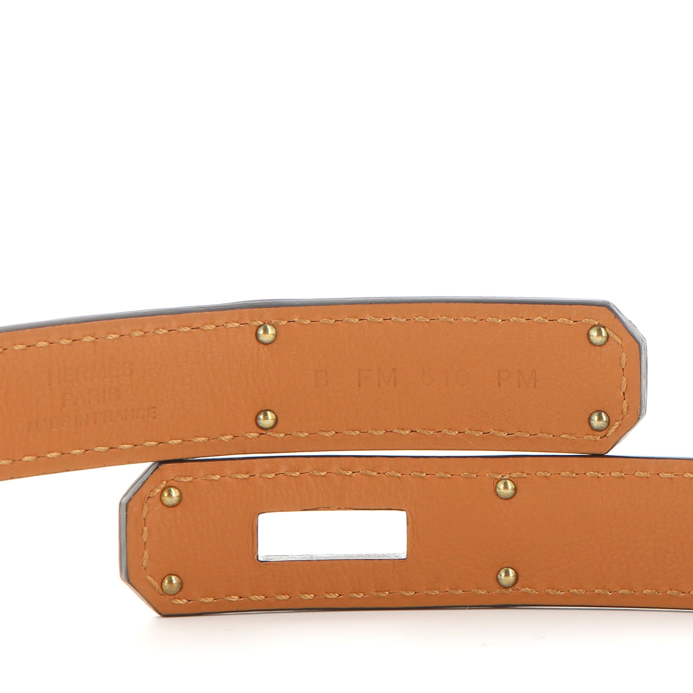 Hermès Kelly Belt Etoupe Epsom with Gold Hardware