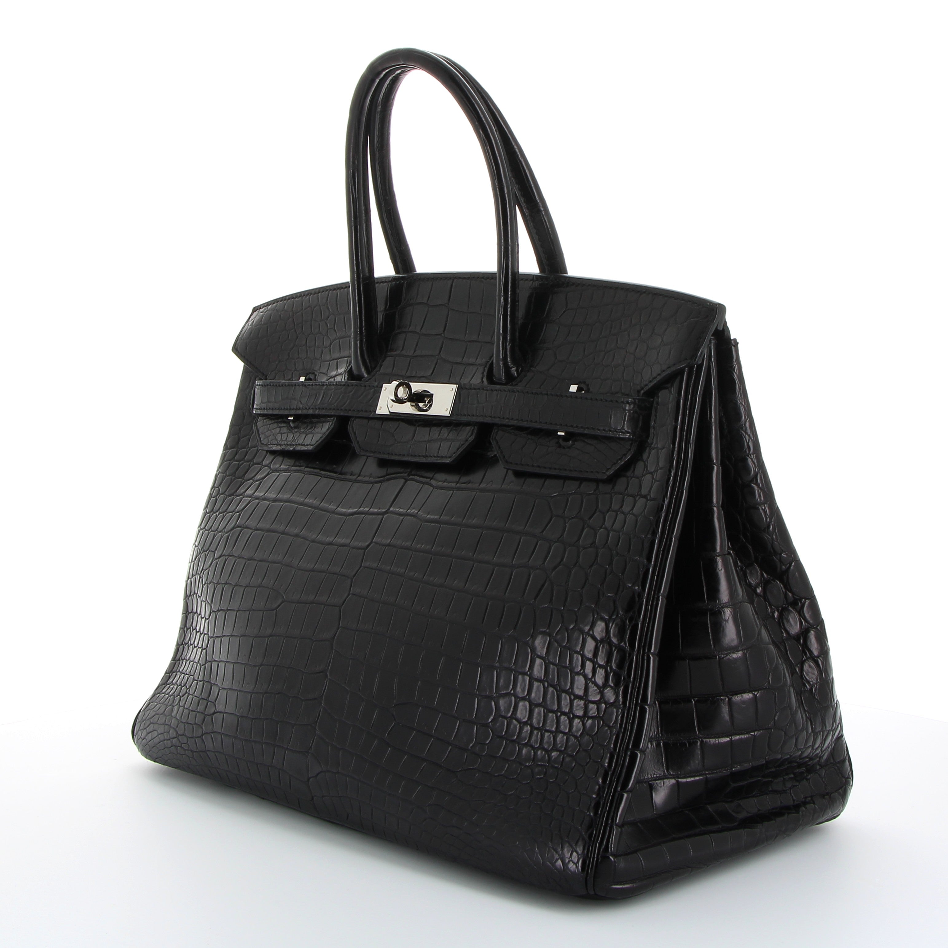 Hermès Birkin 35cm Noir Crocodile Niloticus with Palladium Hardware