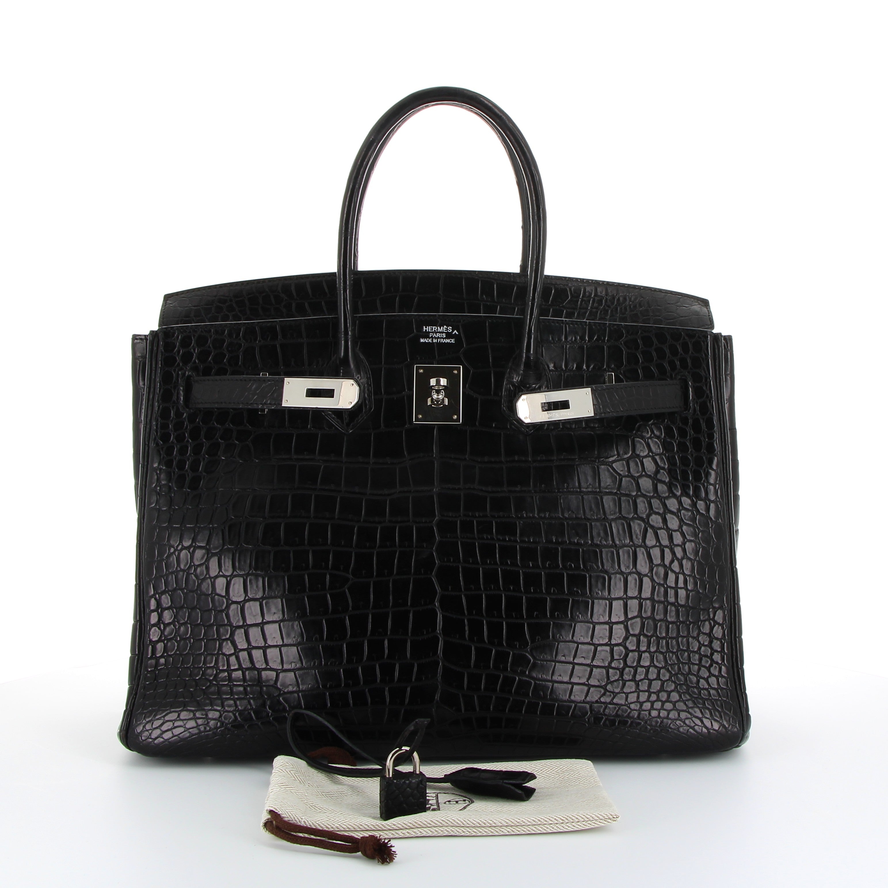 Hermès Birkin 35cm Noir Crocodile Niloticus with Palladium Hardware