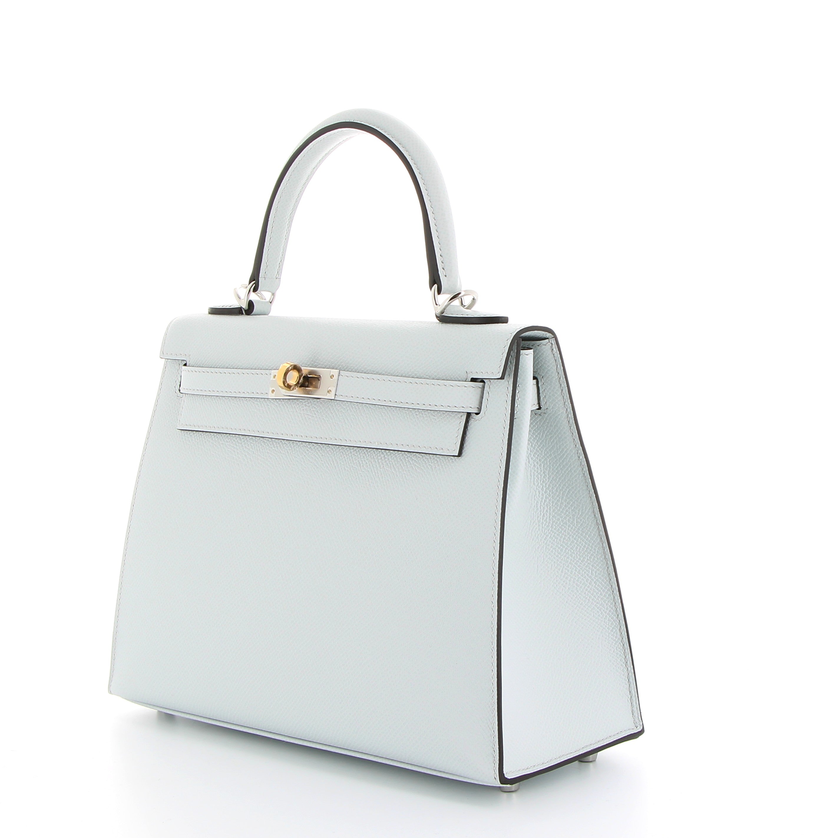 Hermes Kelly 28cm in Bleu Glacier Epsom Leather with Electrum Hardware