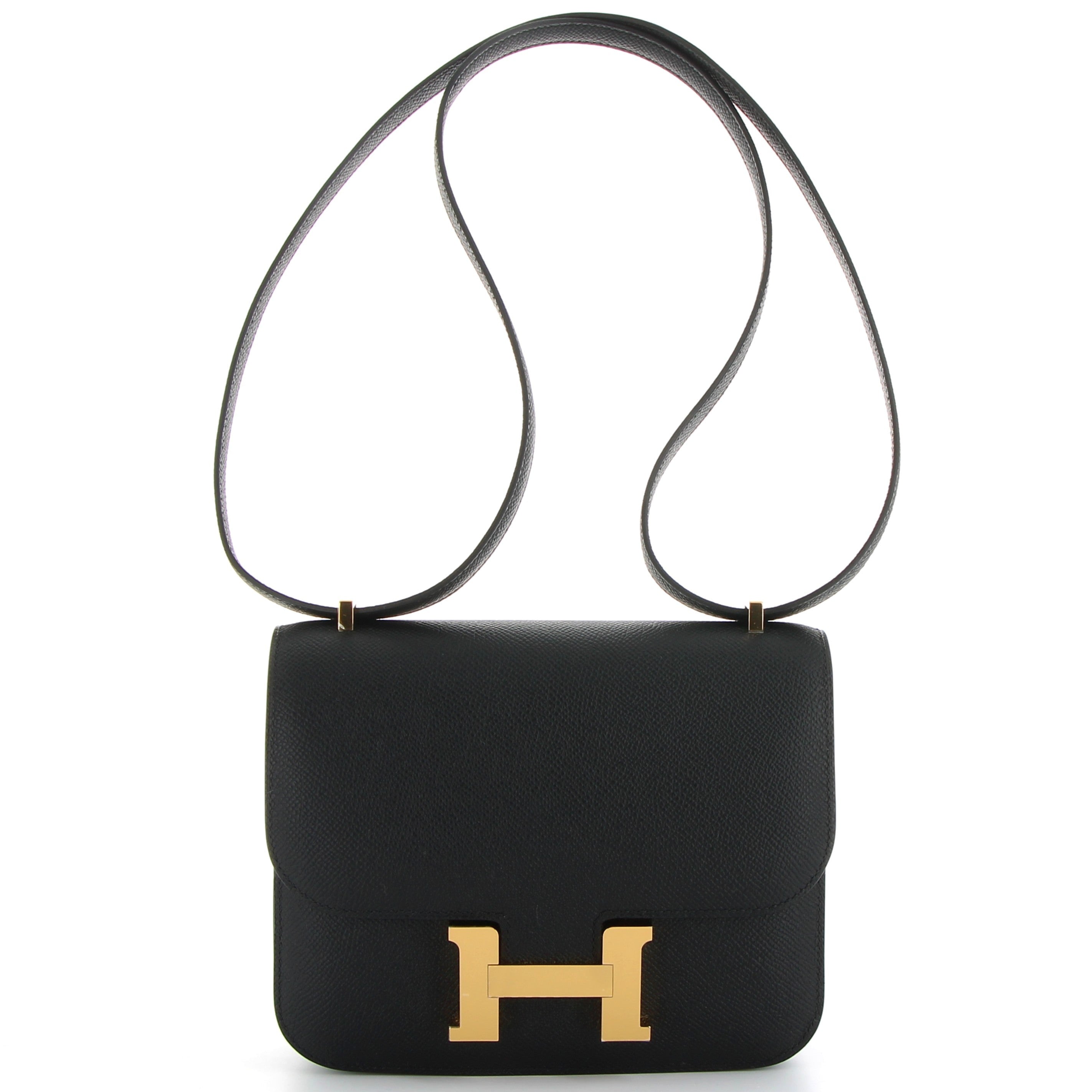 HERMÈS Constance 18 Noir Epsom Leather Gold Hardware