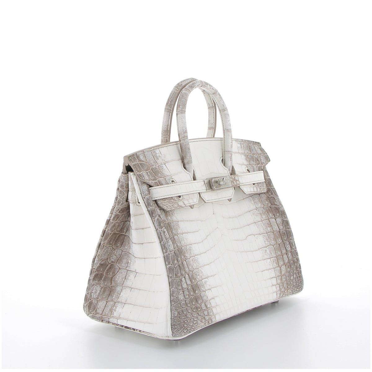 HERMES Birkin 25 Himalaya Crocodile Niloticus Palladium hardware