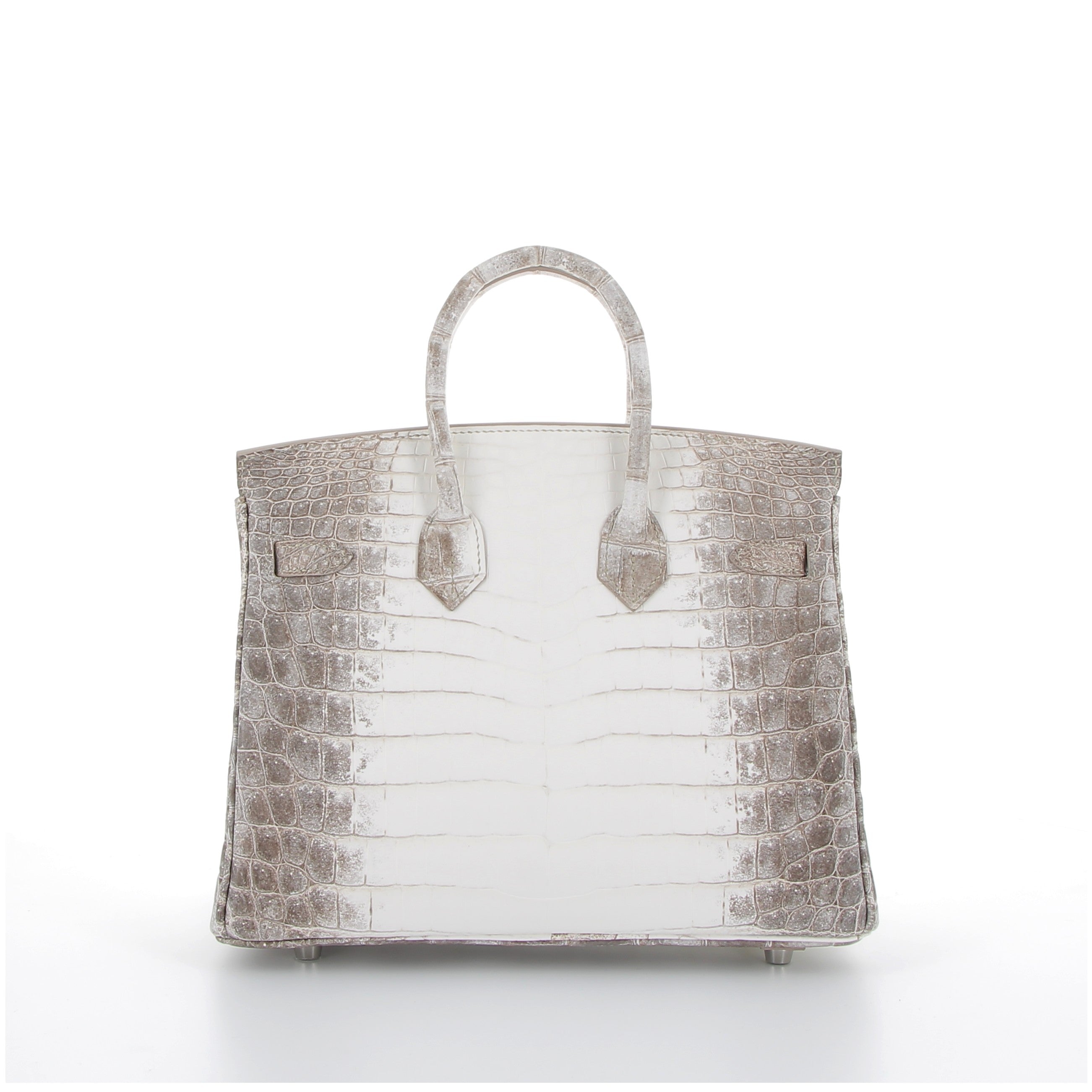 Hermès Birkin 25cm Himalaya Matte Niloticus Crocodile with Palladium Hardware