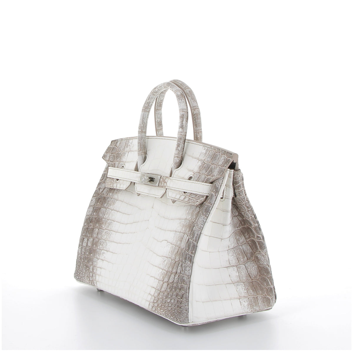 HERMES Birkin 25 Himalaya Crocodile Niloticus Palladium hardware