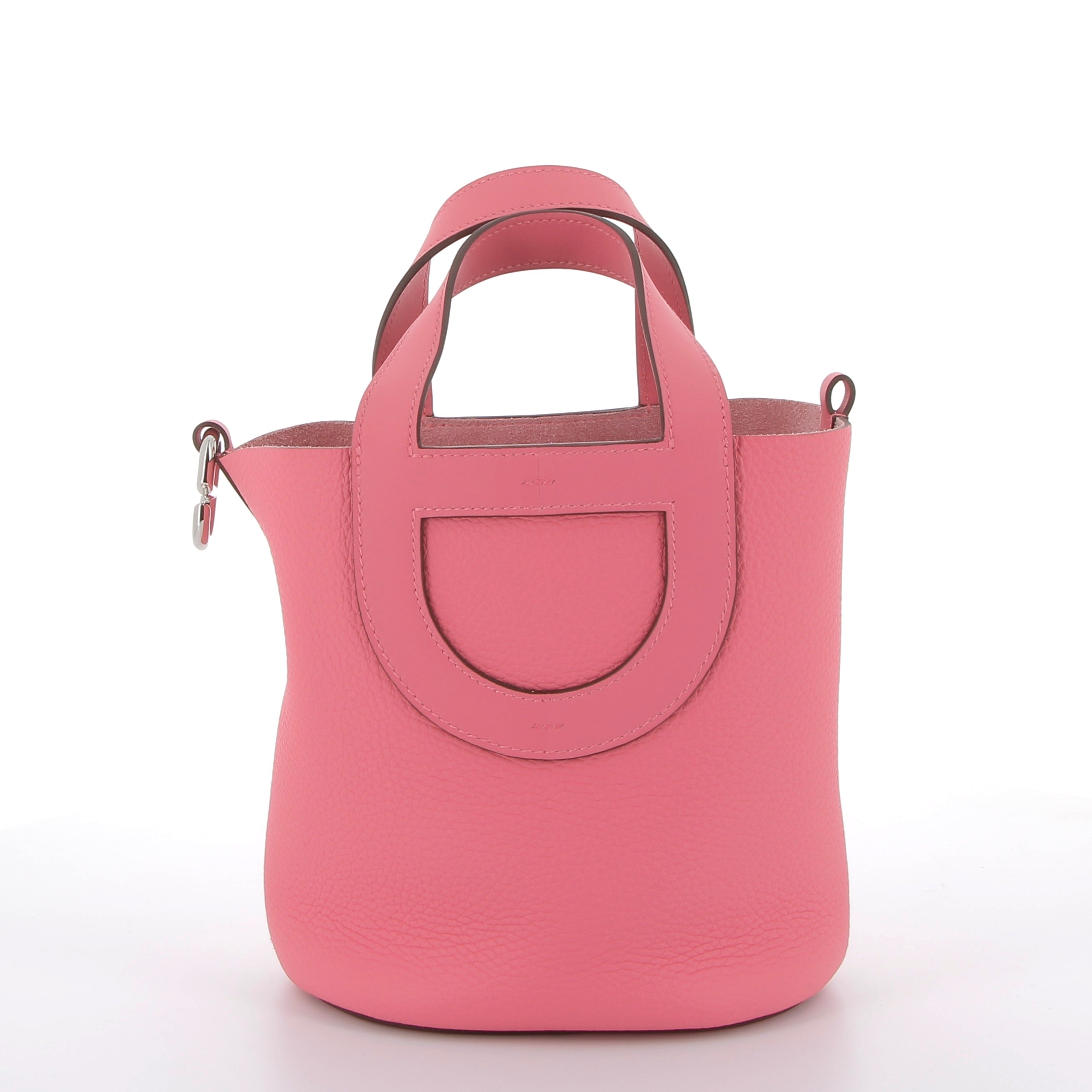 Hermès Mini In-The-Loop Bag in Rose Azalée Taurillon Clémence with Palladium Hardware