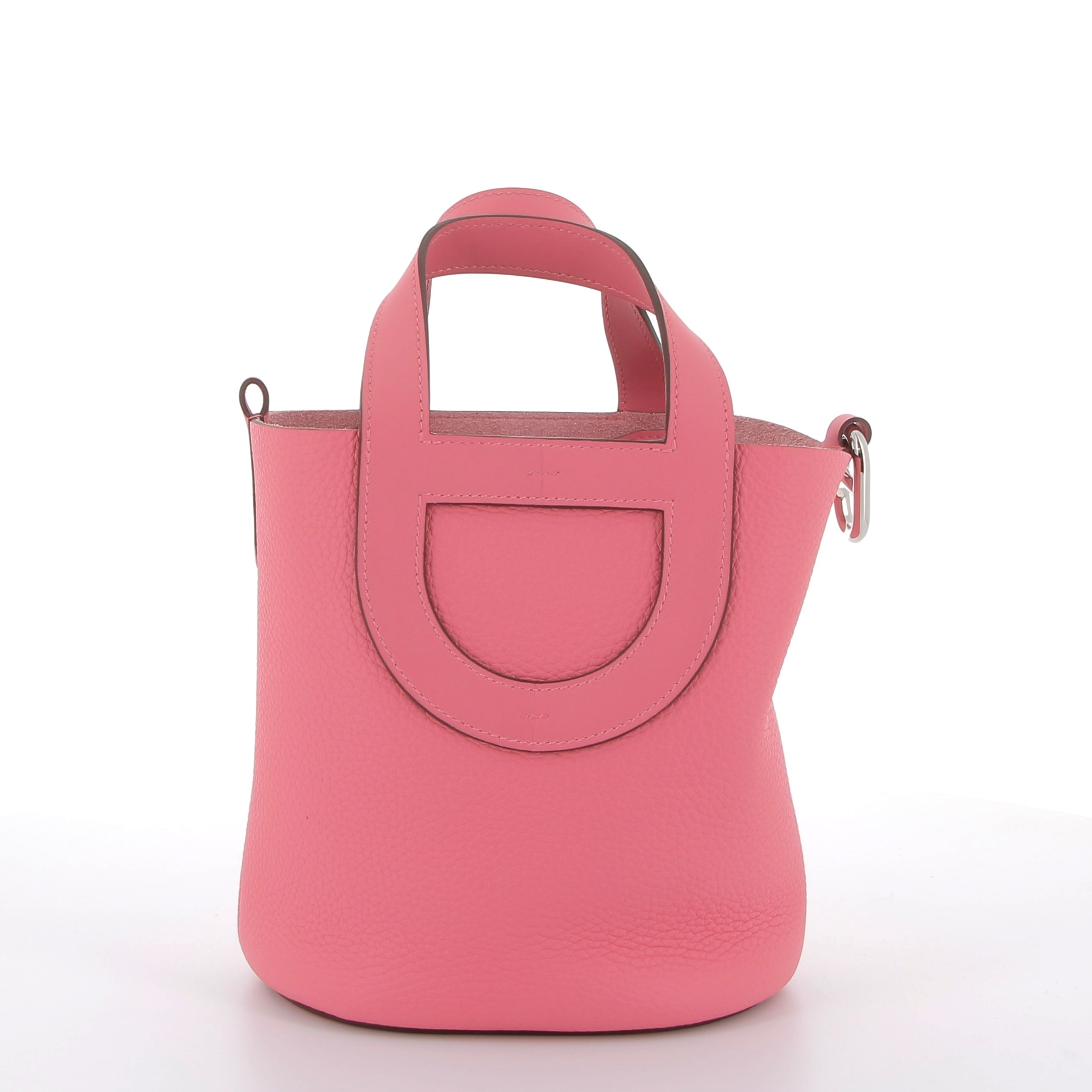 Hermès Mini In-The-Loop Bag in Rose Azalée Taurillon Clémence with Palladium Hardware