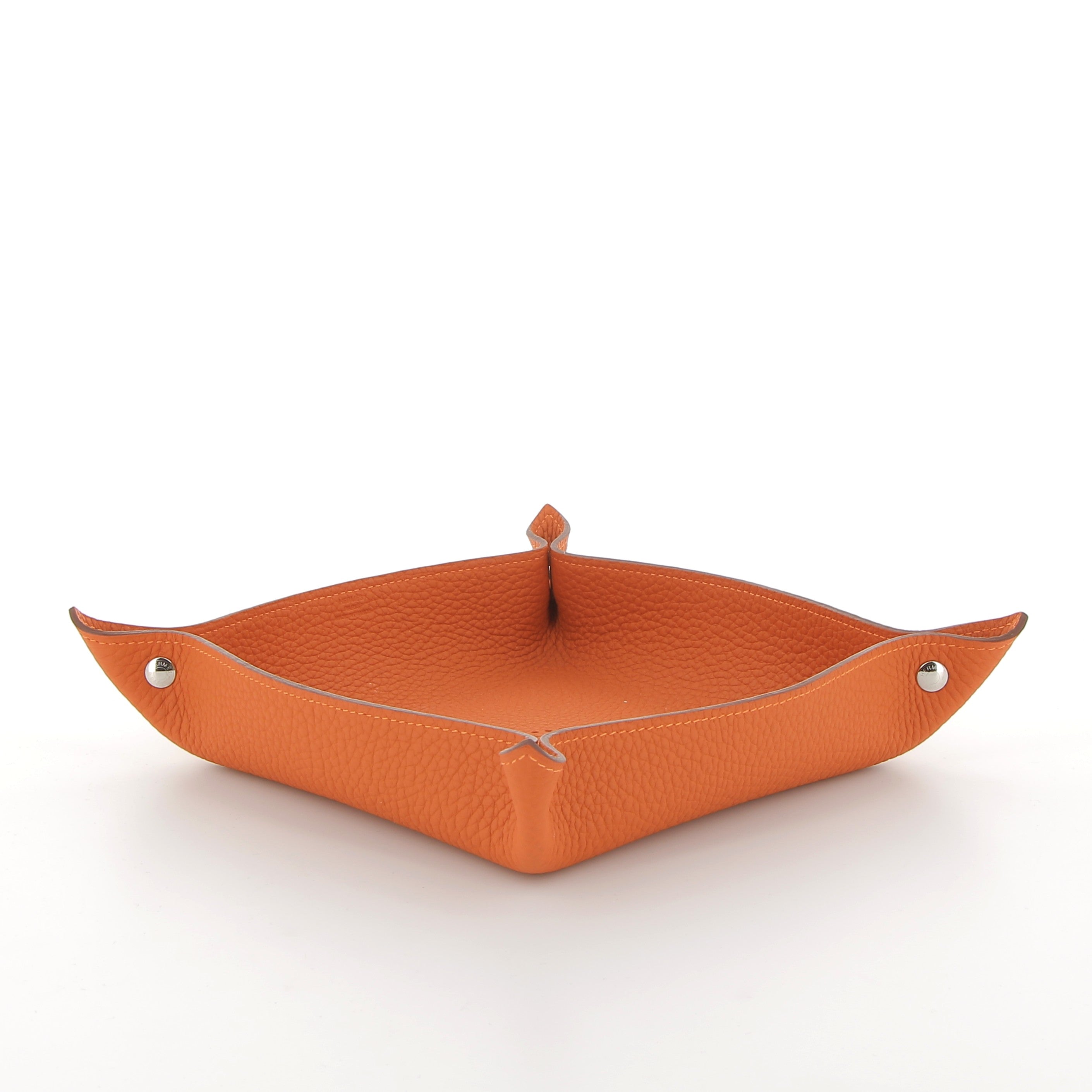 Hermès Mises et Relances H Evelyne Change Tray in Orange Taurillon Clemence