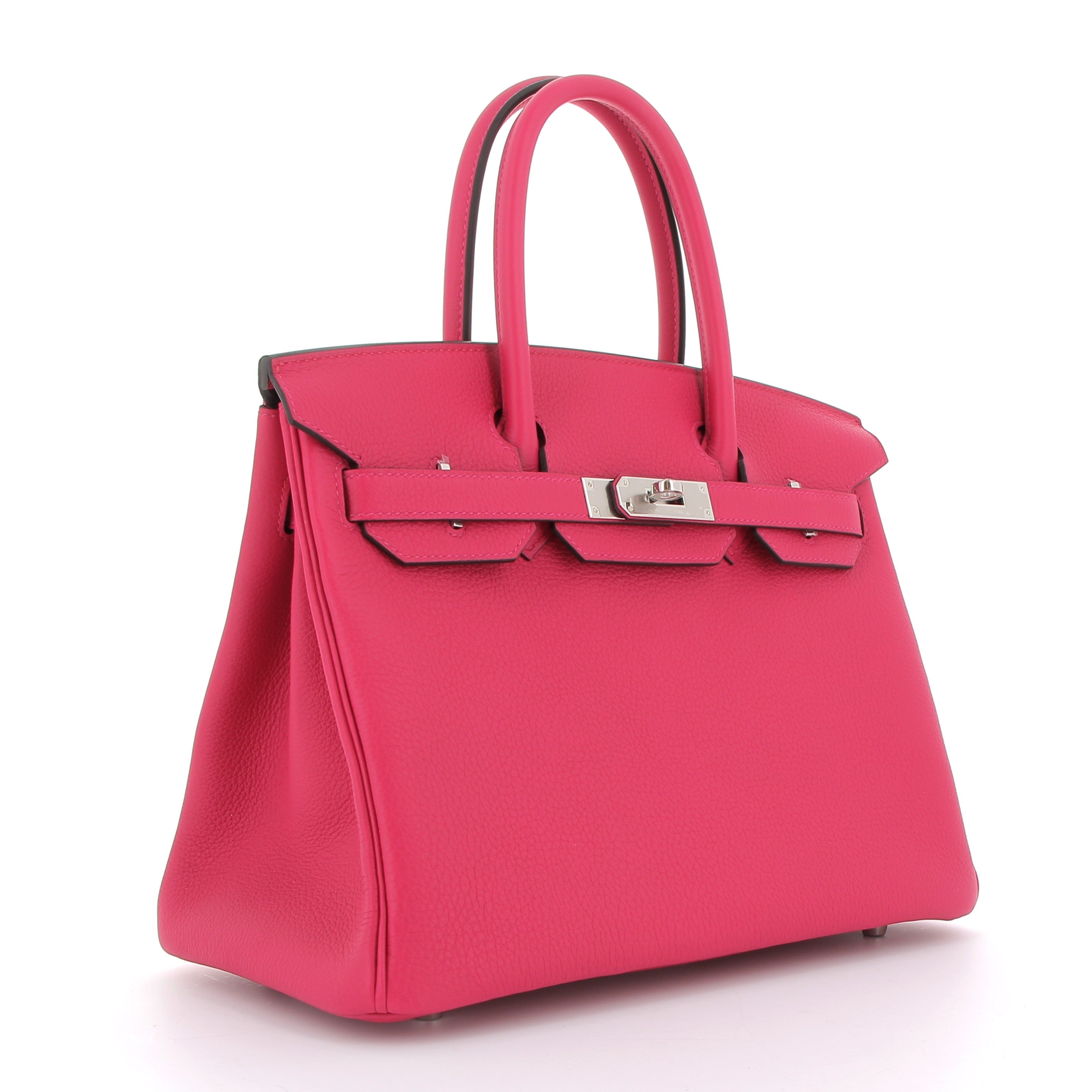 HERMÈS Birkin 30 Rose Mexico Togo Leather Palladium Hardware