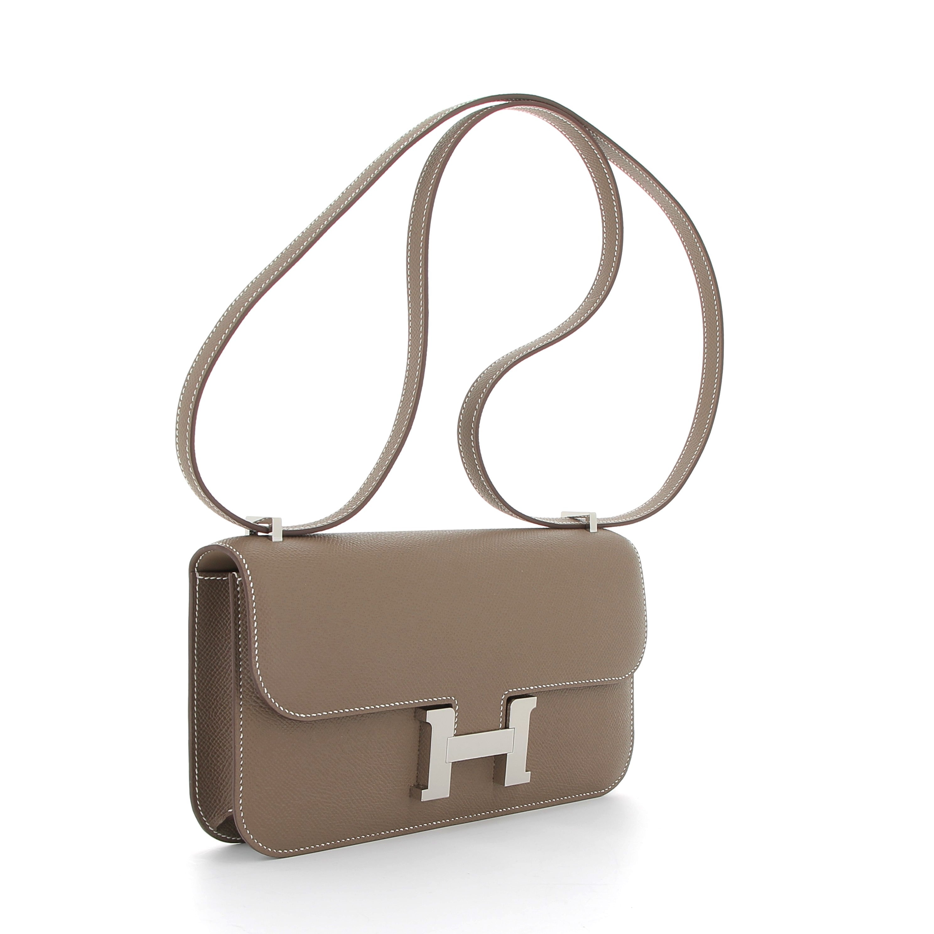 HERMÈS Constance Elan Epsom Leather Étoupe Palladium Hardware