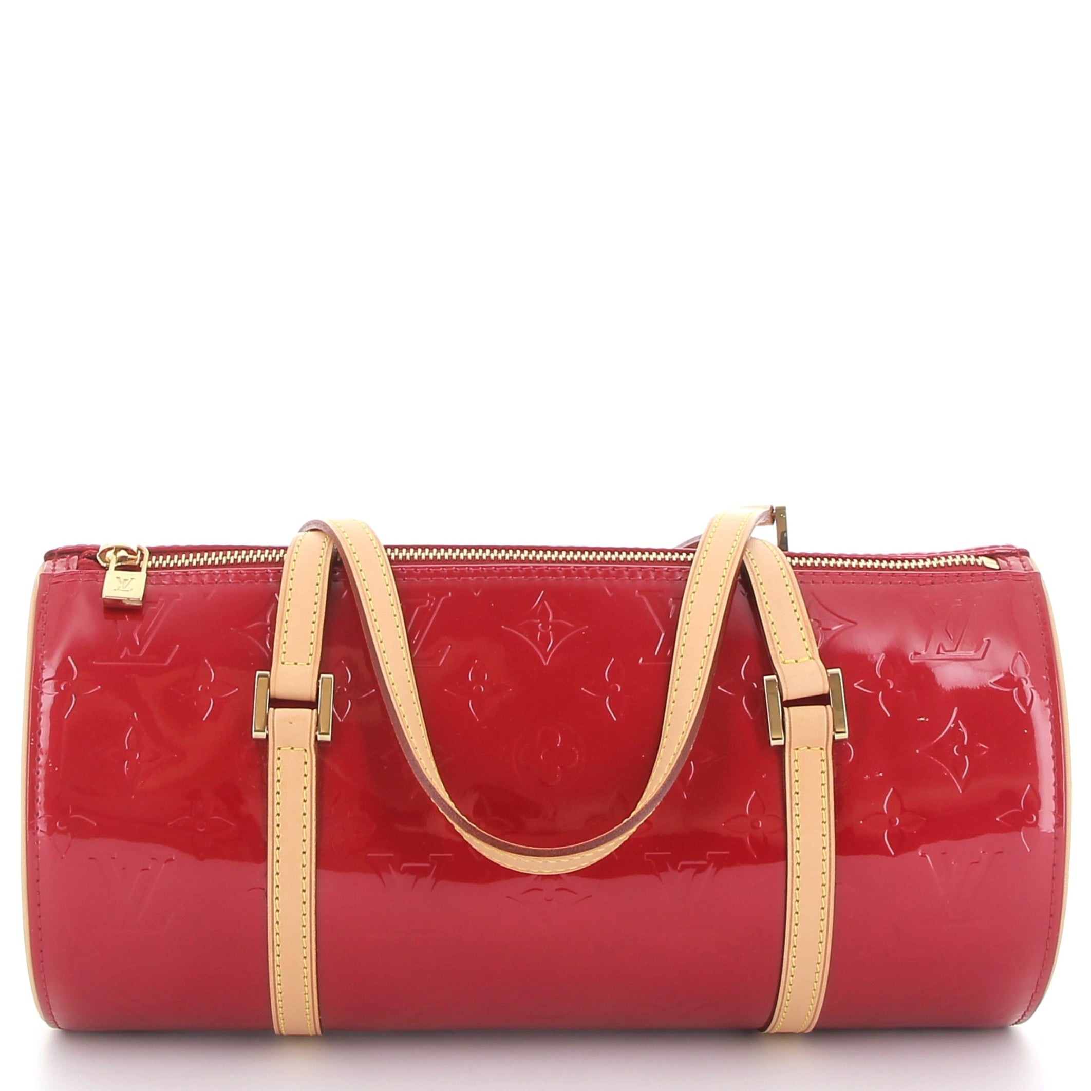 LOUIS VUITTON Red Patent Leather Papillon Bag