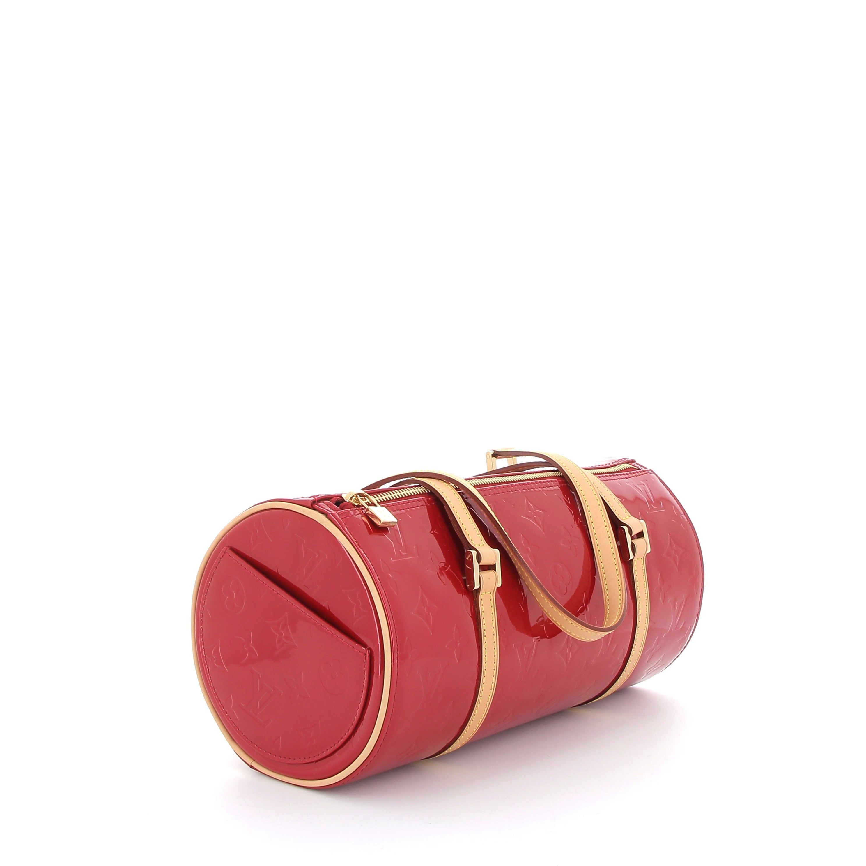 LOUIS VUITTON Red Patent Leather Papillon Bag