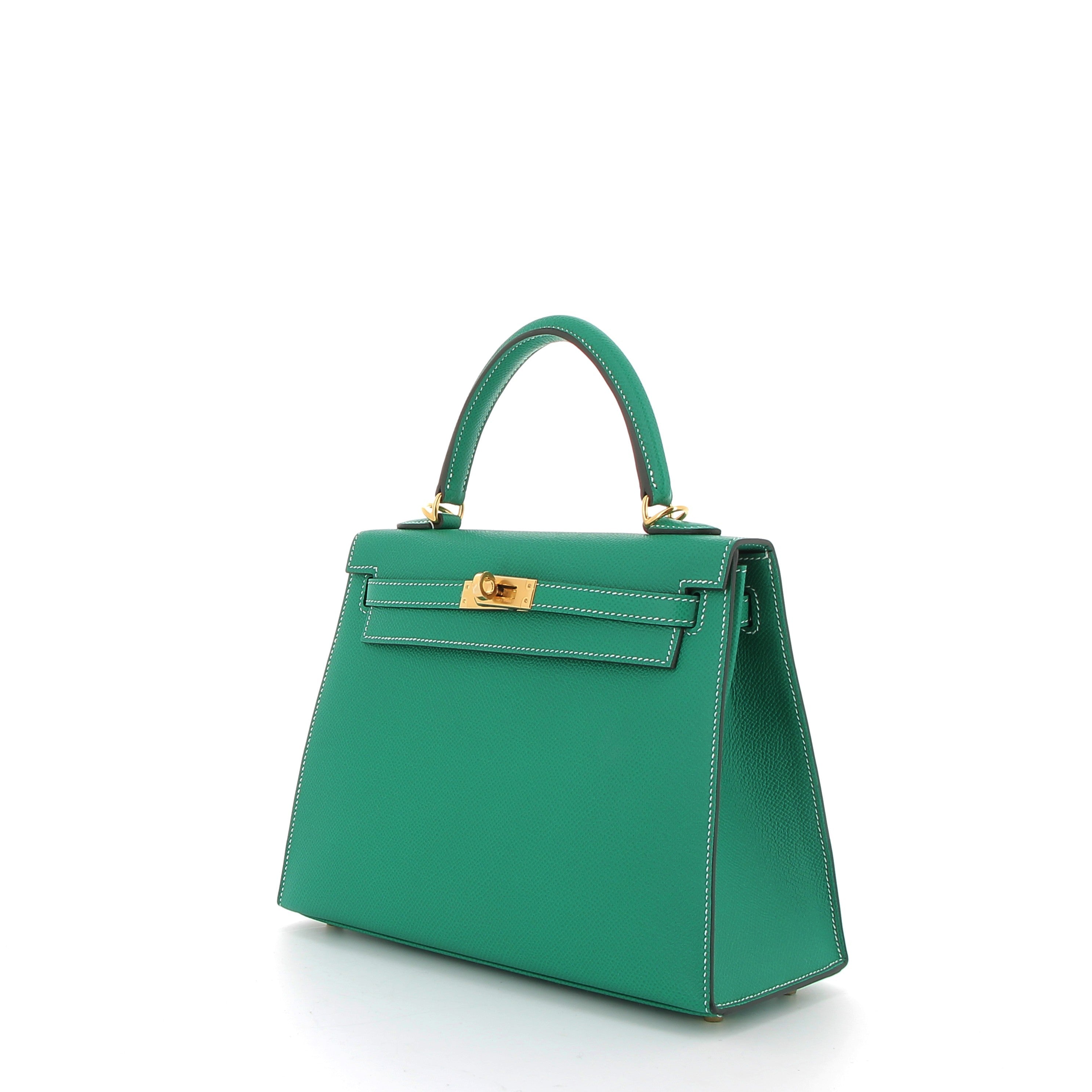 HERMÈS Kelly 25 Vert Jade Epsom leather Gold hardware (GHW)