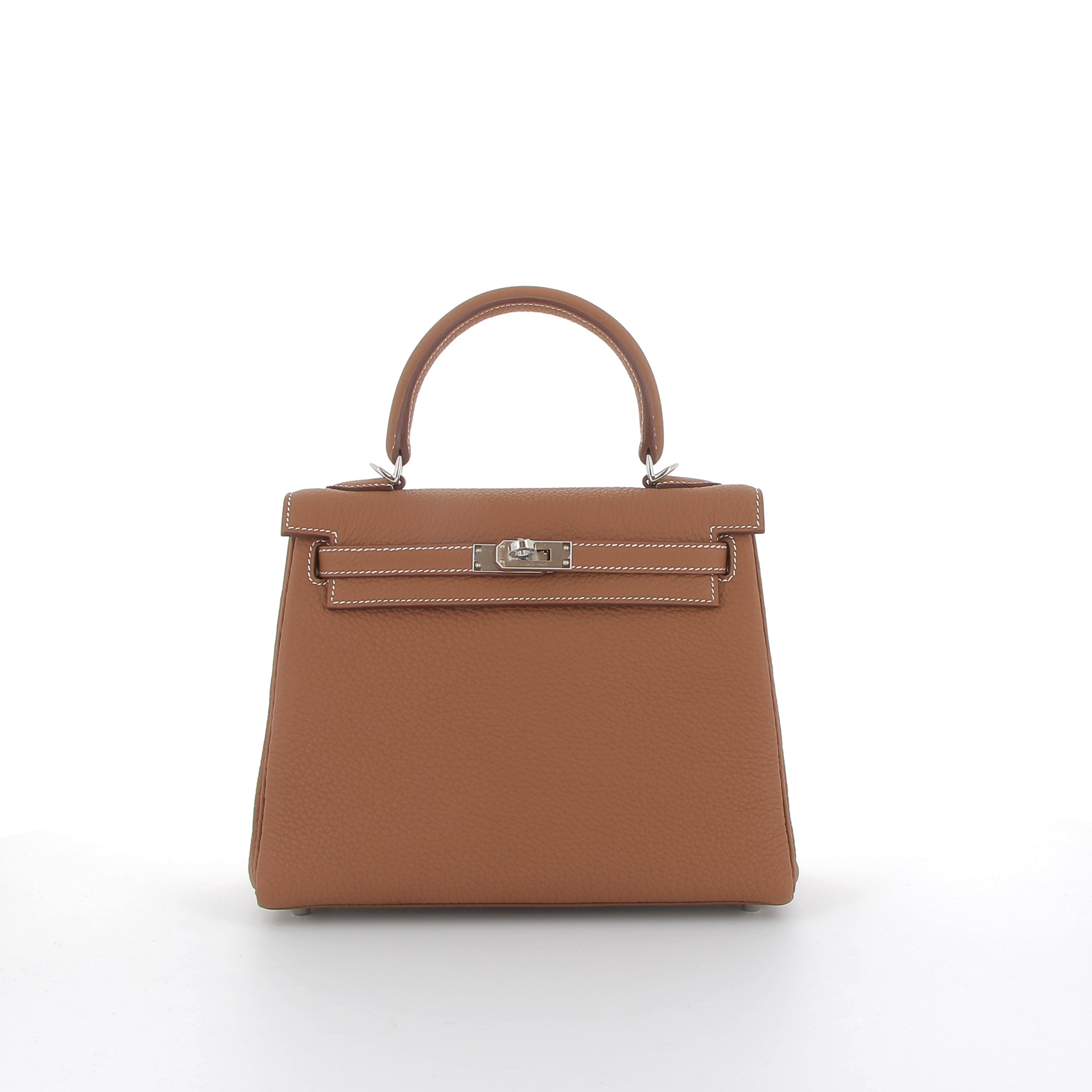 Hermès Kelly 25cm in Gold Togo Leather with Palladium Hardware
