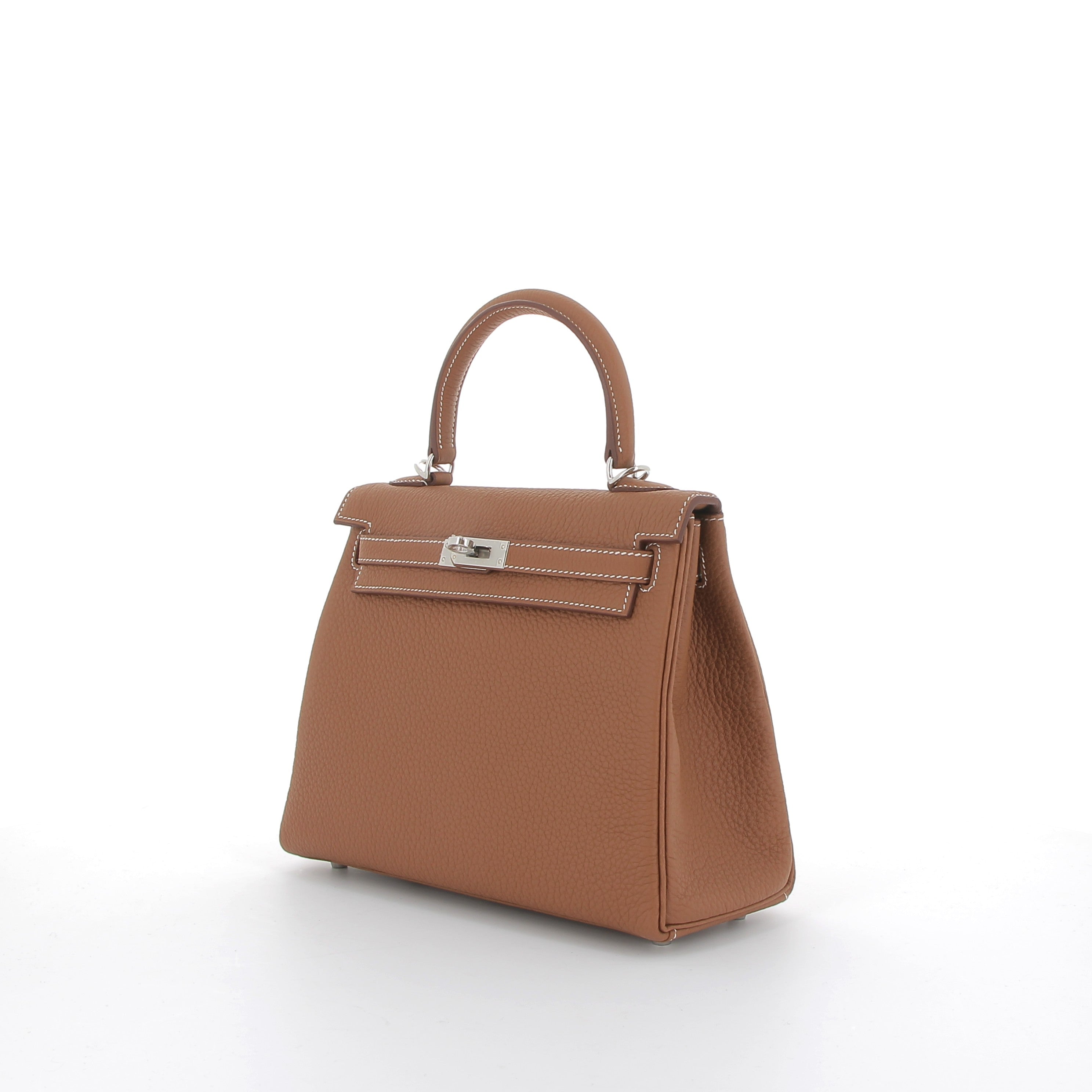 HERMES Kelly 25 Gold Togo Palladium hardware