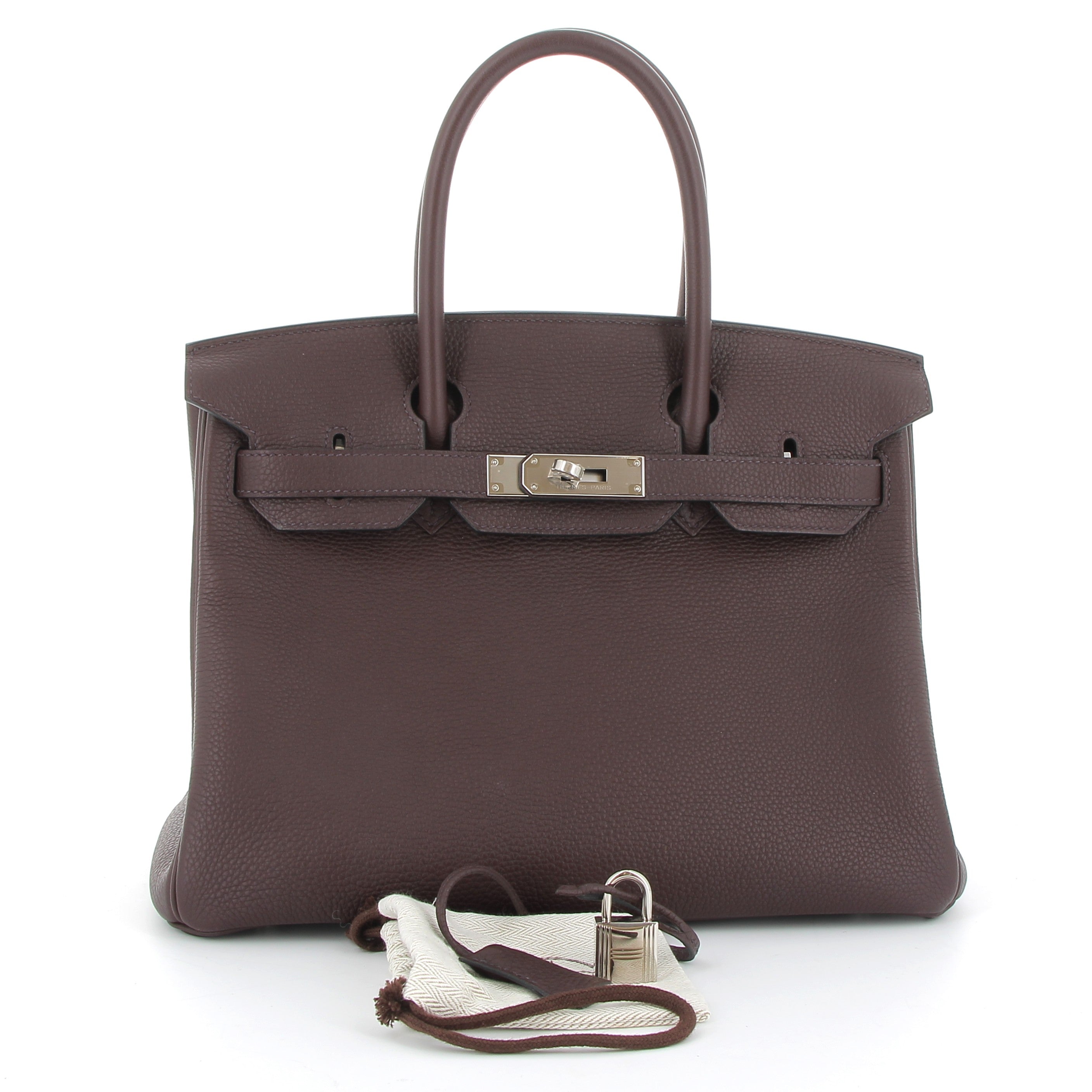 HERMÈS Birkin 30 Rouge Sellier Togo Palladium hardware