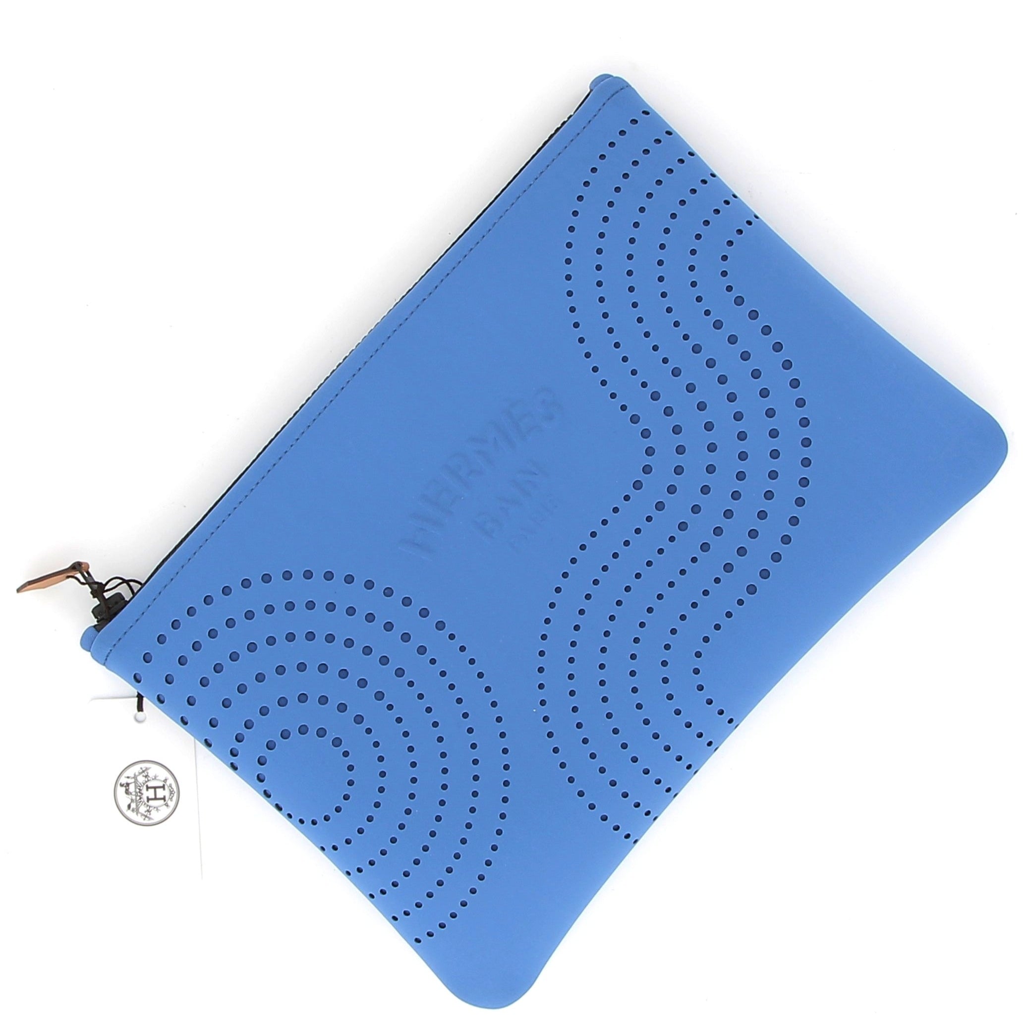 HERMÈS Trousse Neobain Zen au Soleil Blue medium model
