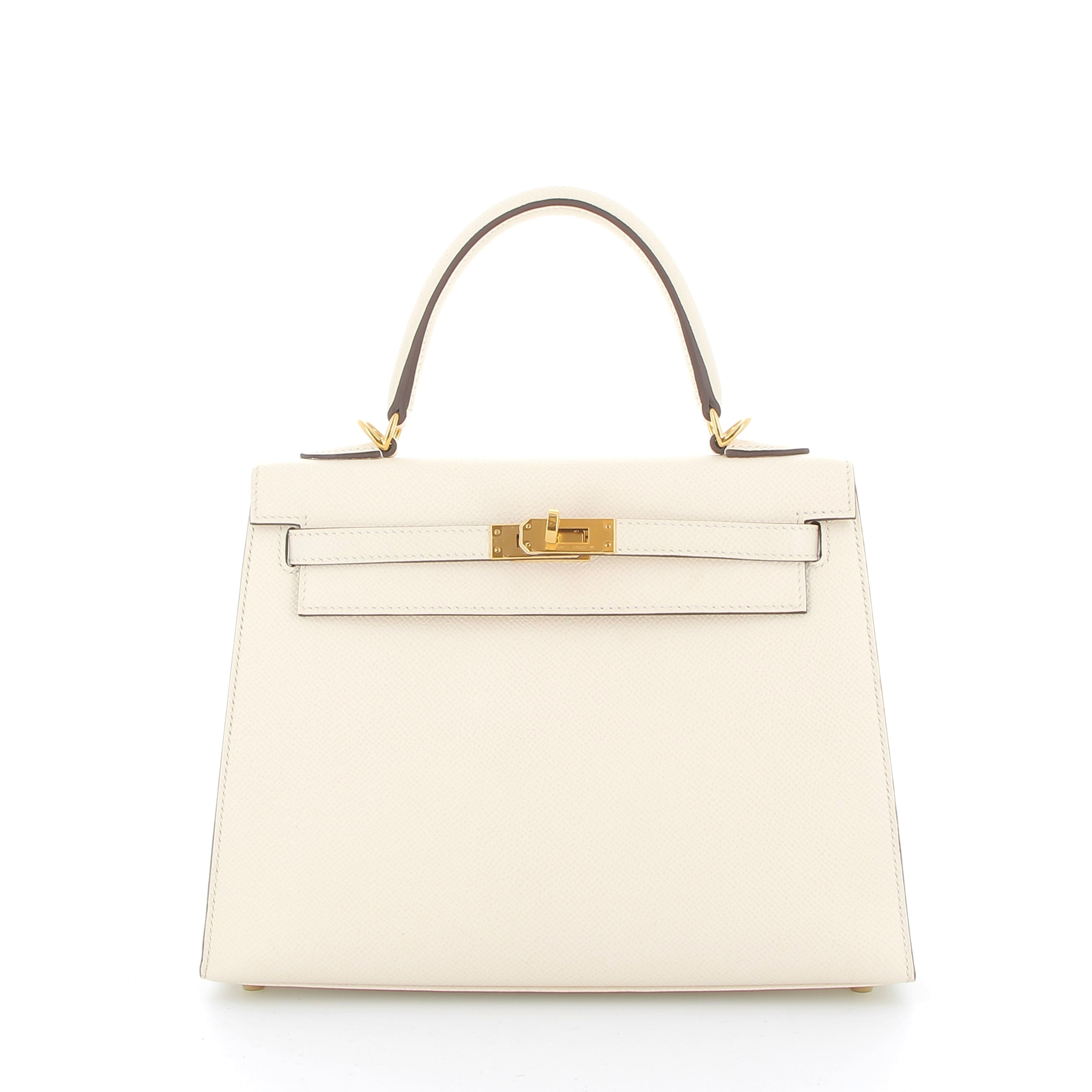 Hermès Kelly 25 in Craie Epsom Leather with Gold Hardware