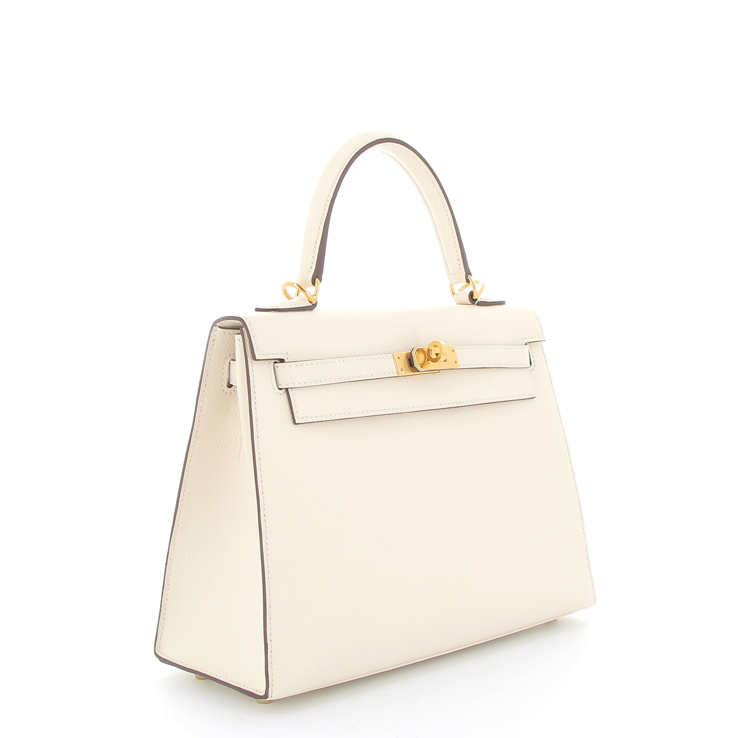 Hermès Kelly 25 in Craie Epsom Leather with Gold Hardware