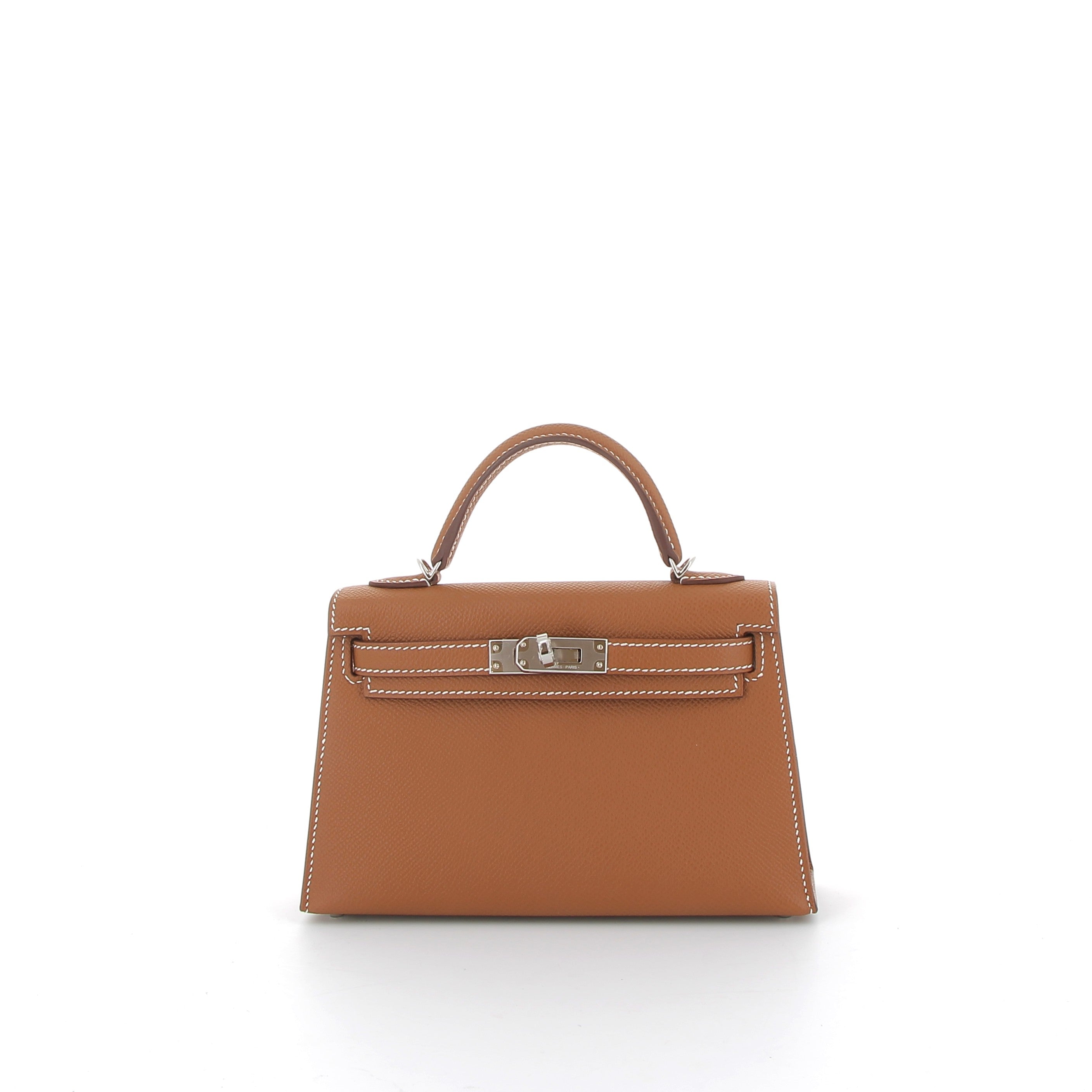 Hermès Mini Kelly 20cm Sellier in Gold Epsom with Palladium Hardware
