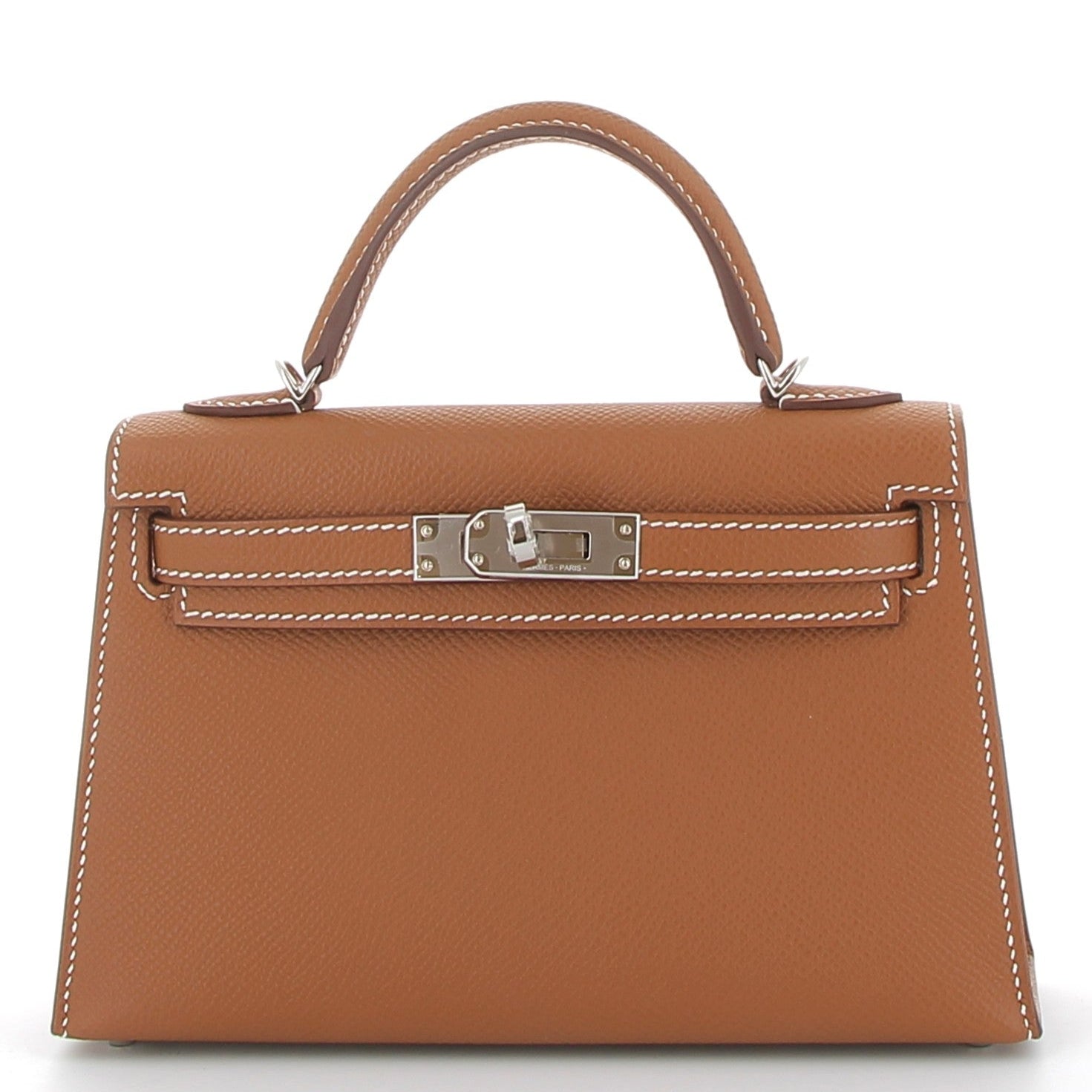 HERMÈS Kelly 20 Gold Epsom Palladium hardware