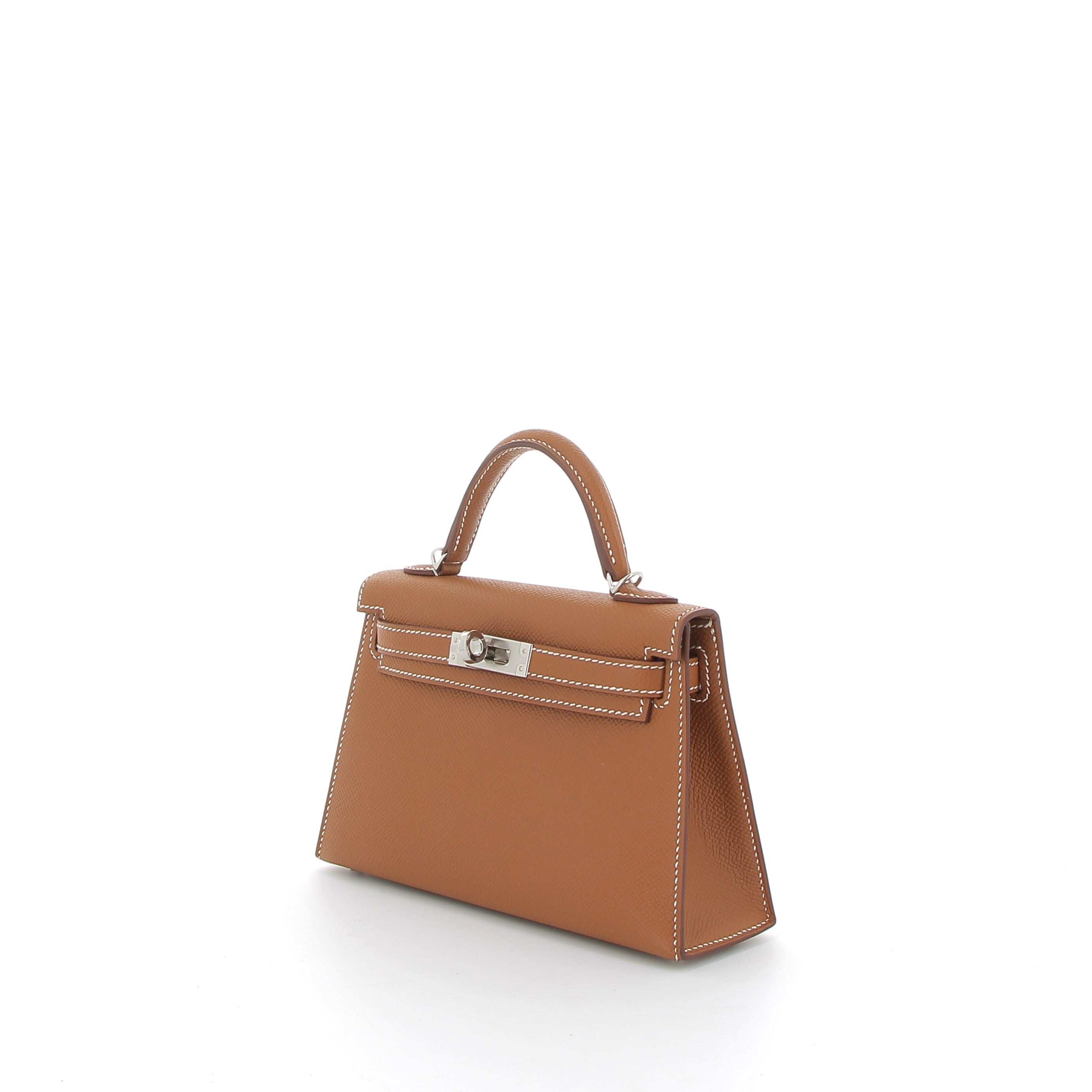 HERMÈS Kelly 20 Gold Epsom Palladium hardware