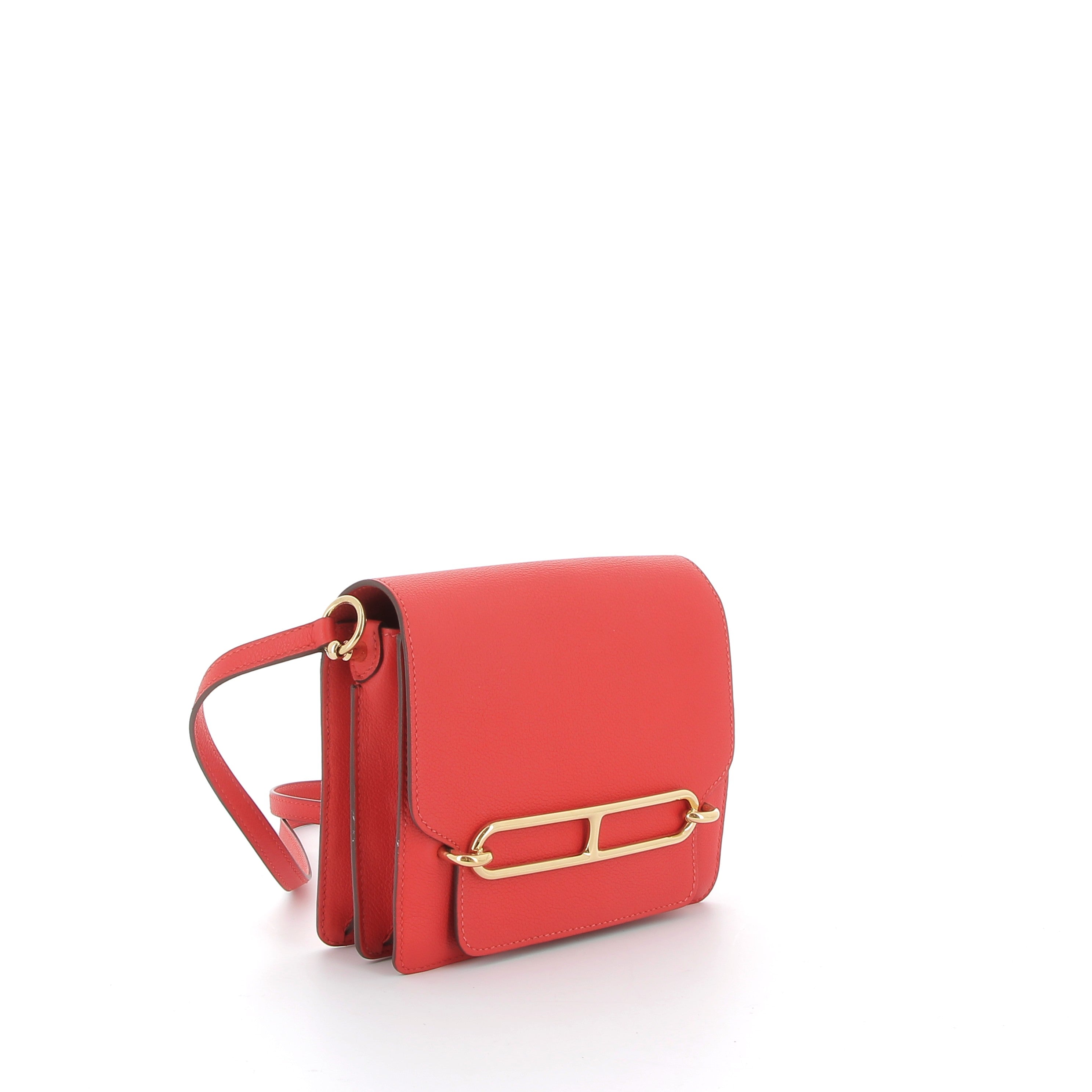 HERMÈS Roulis Rouge leather with Gold hardware (GHW)