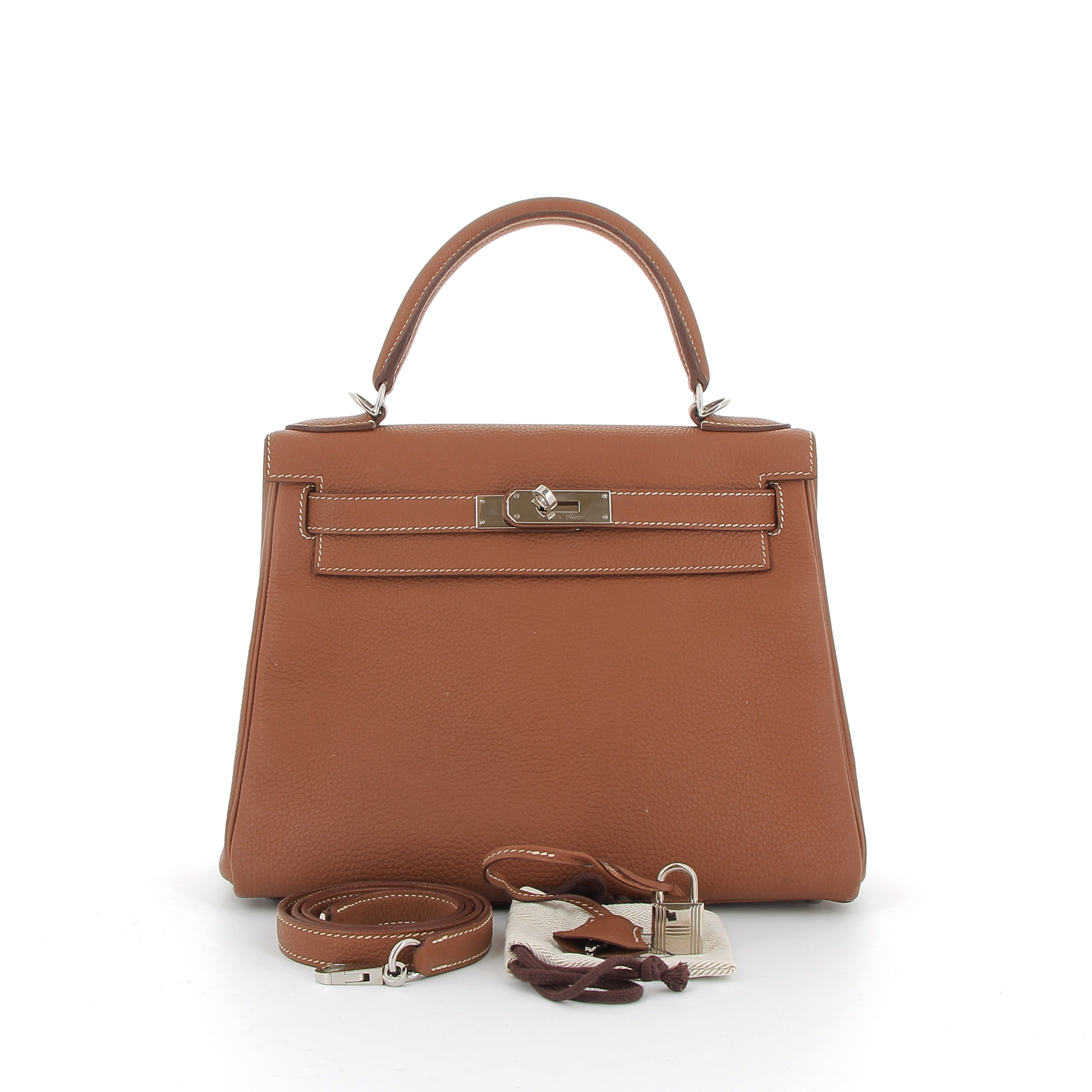 HERMÈS Kelly 28 Gold Togo Leather Palladium Hardware