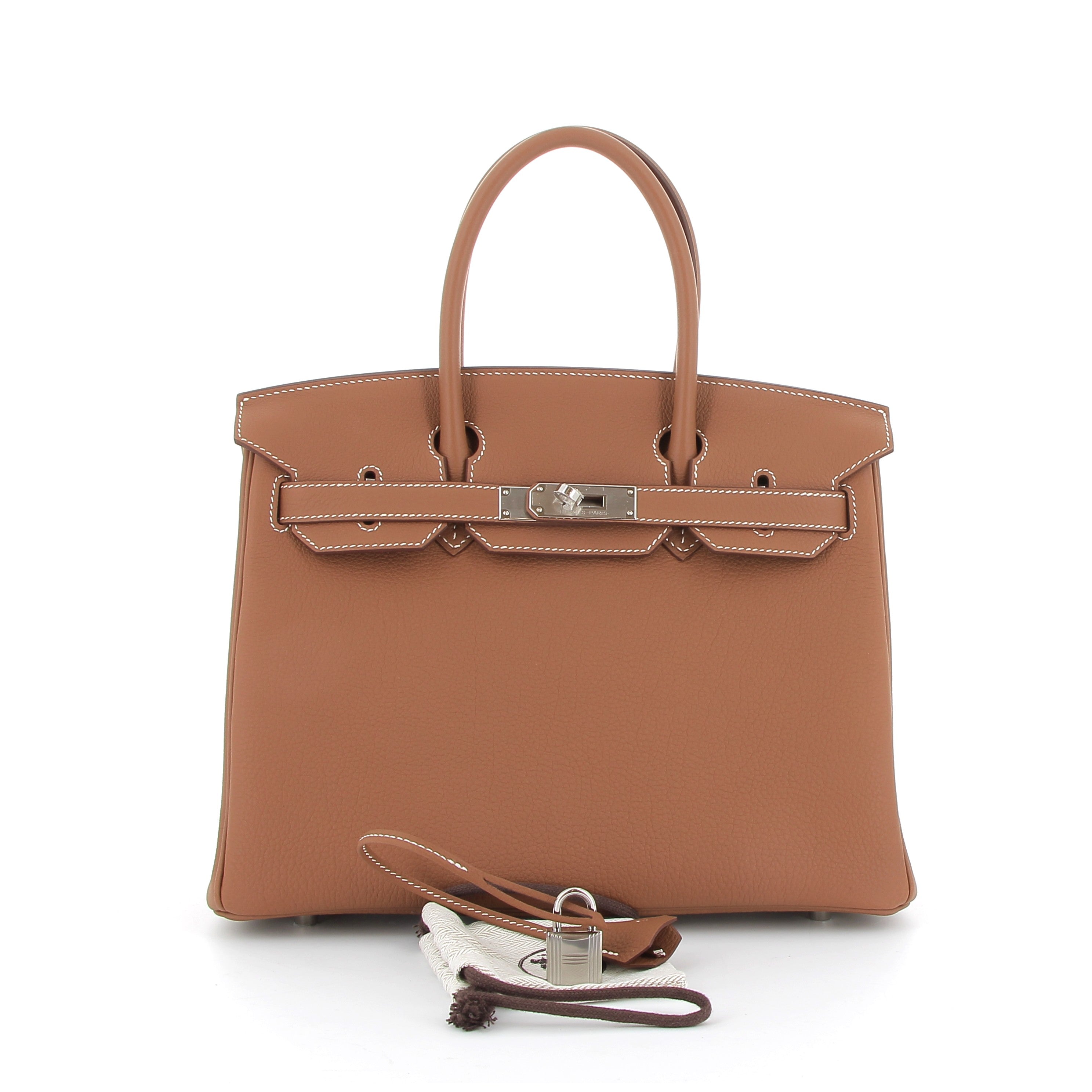 Hermès Birkin 30cm in Fauve Barenia with Palladium Hardware