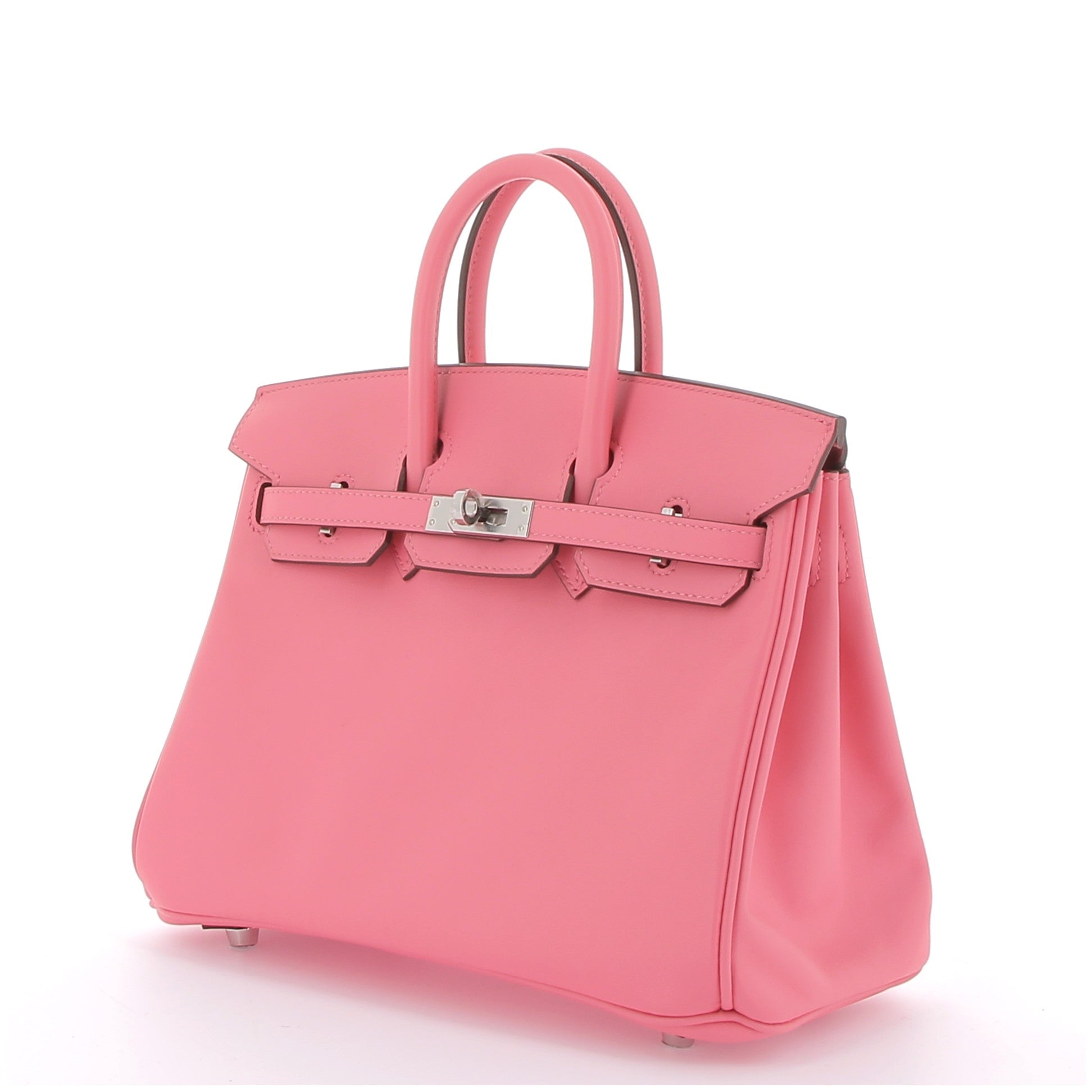 HERMES Birkin 25 Rose Azalée Swift Palladium hardware