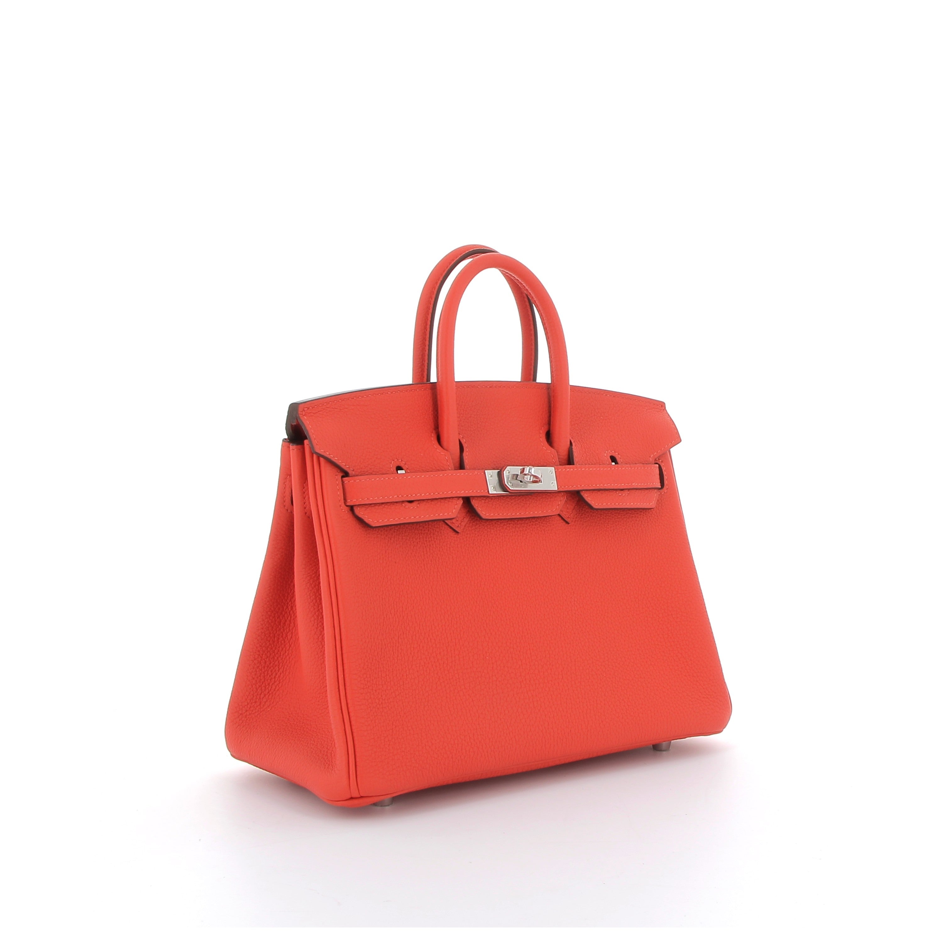 Hermès Birkin 25cm in Rouge Capucine Togo with Palladium Hardware