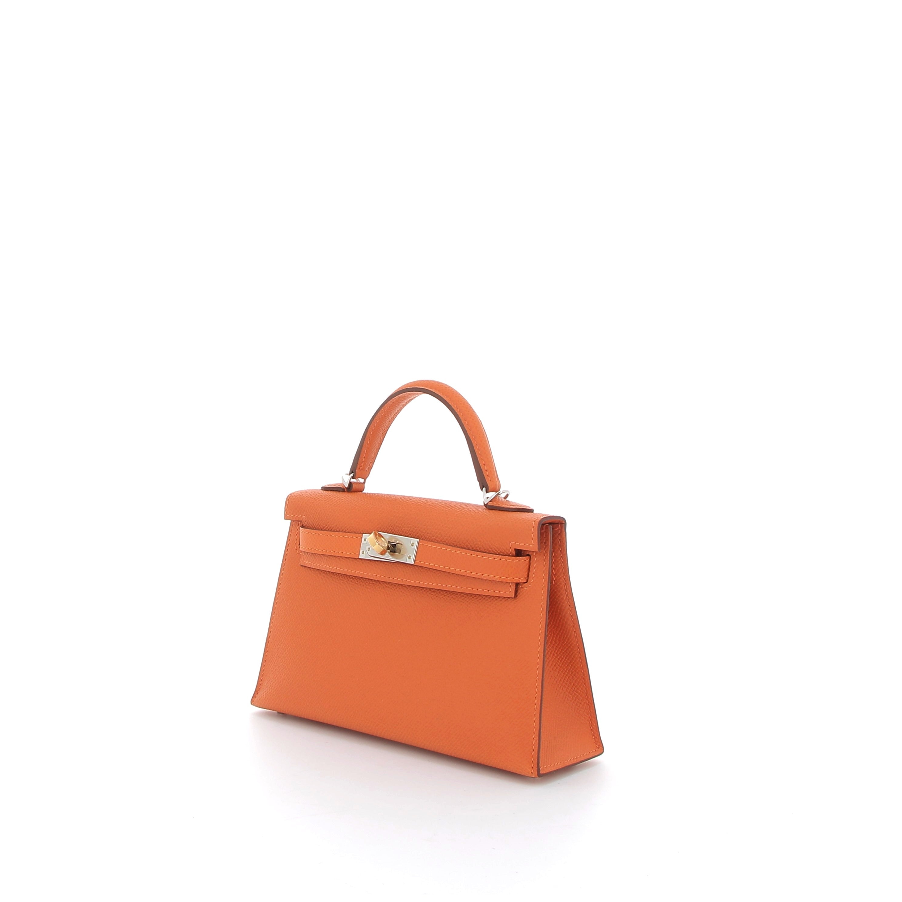 Hermès Mini Kelly 20cm in Orange Epsom with Electrum Hardware
