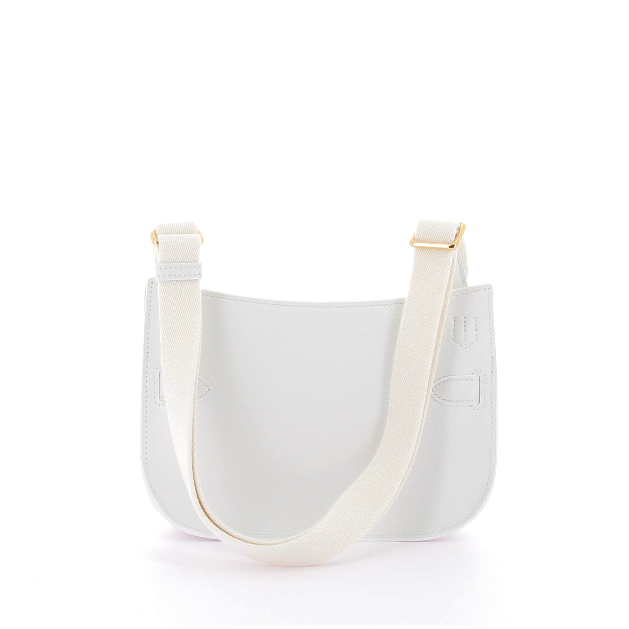 Hermès Mini Jypsiere White Swift Leather with Gold Hardware
