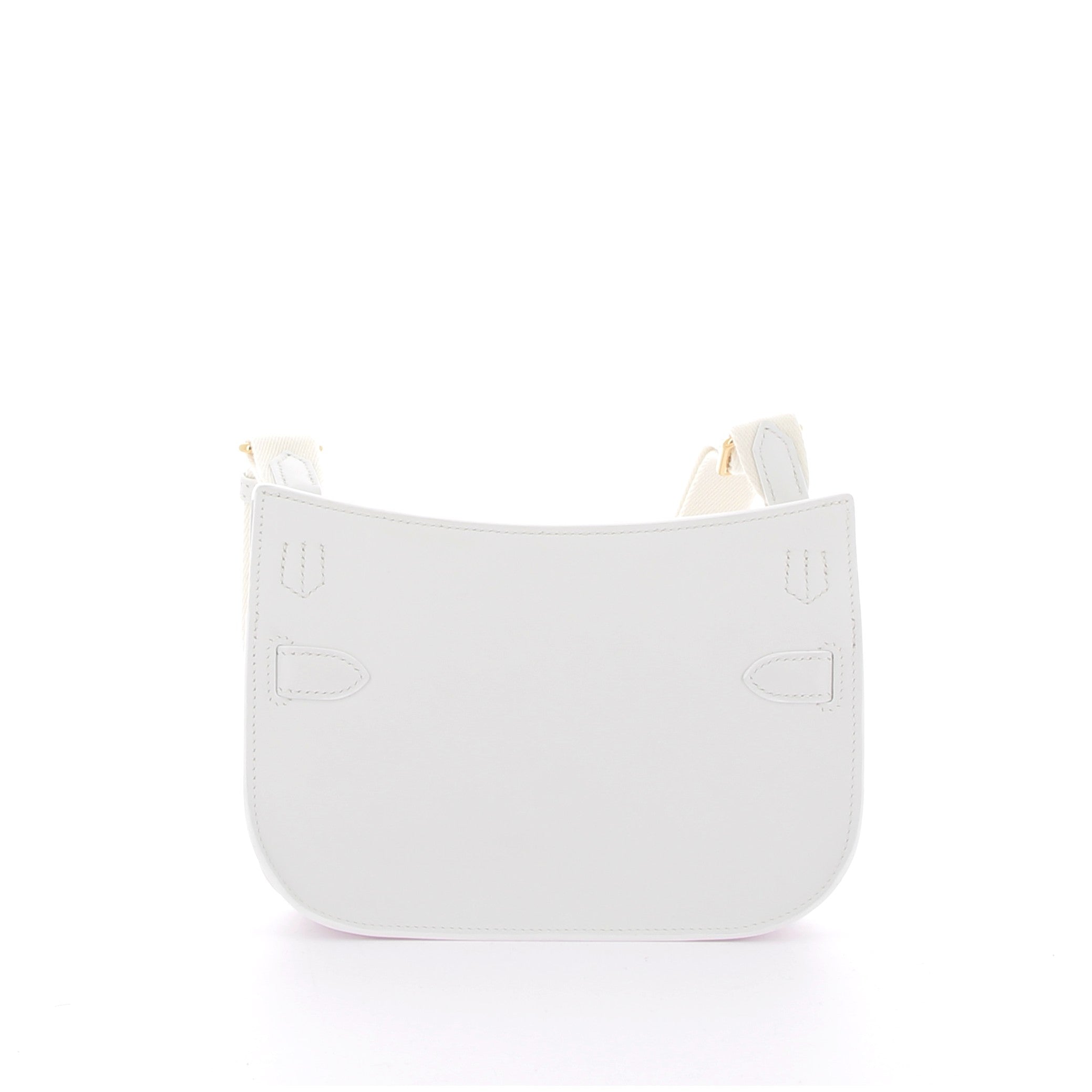 Hermès Mini Jypsiere White Swift Leather with Gold Hardware