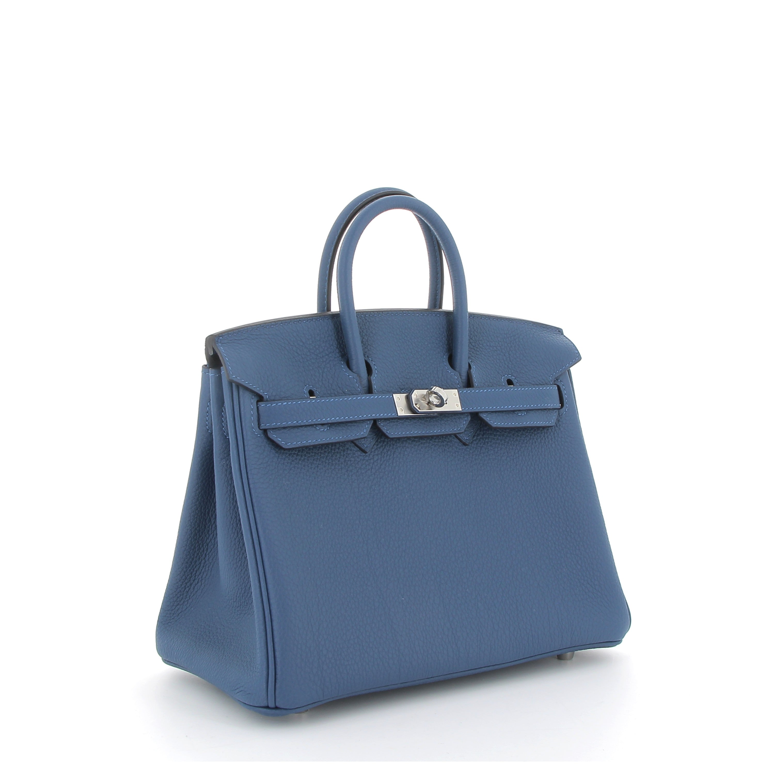Hermès Birkin 25cm in Bleu Tie Togo Leather with Palladium Hardware