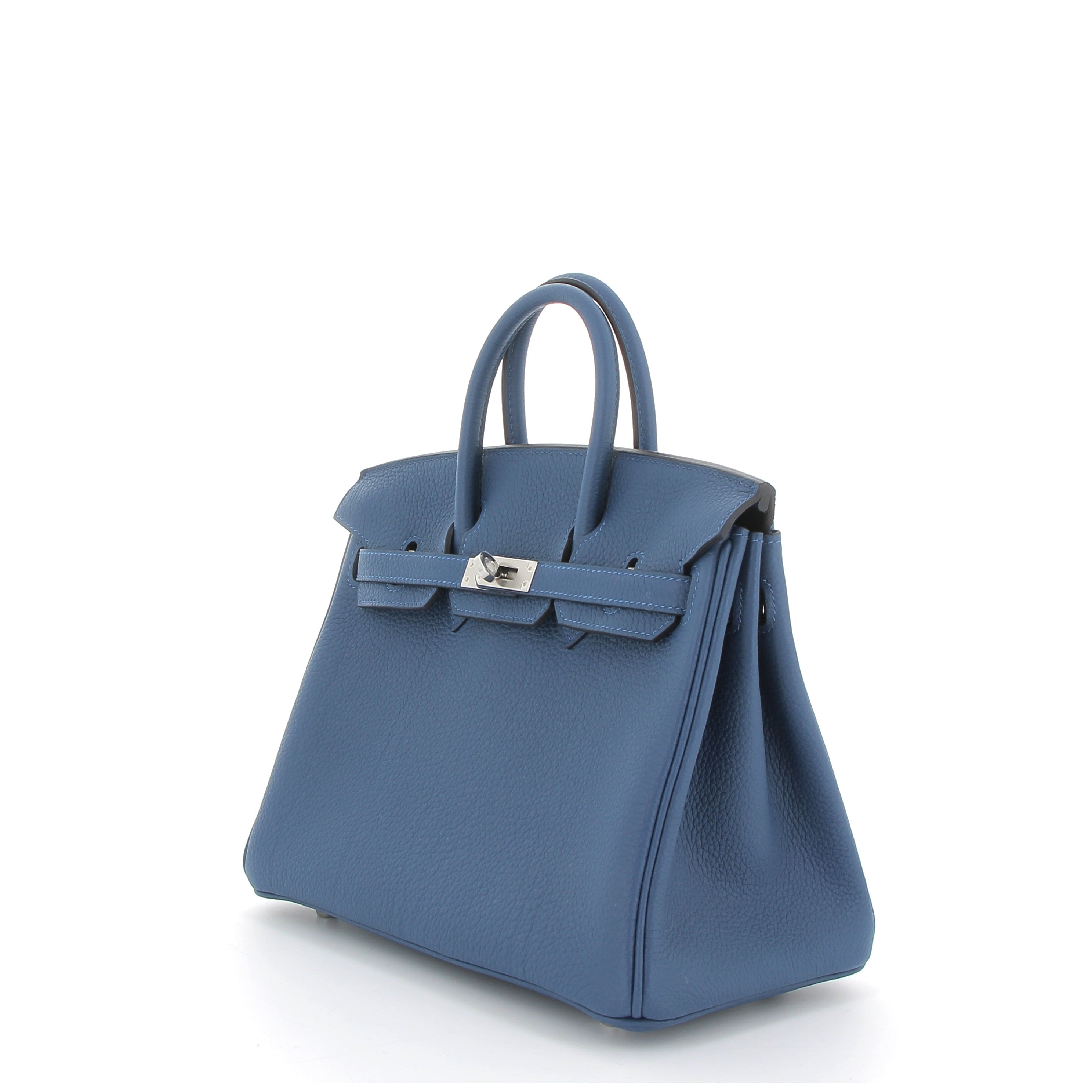 Hermès Birkin 25cm in Bleu Tie Togo Leather with Palladium Hardware