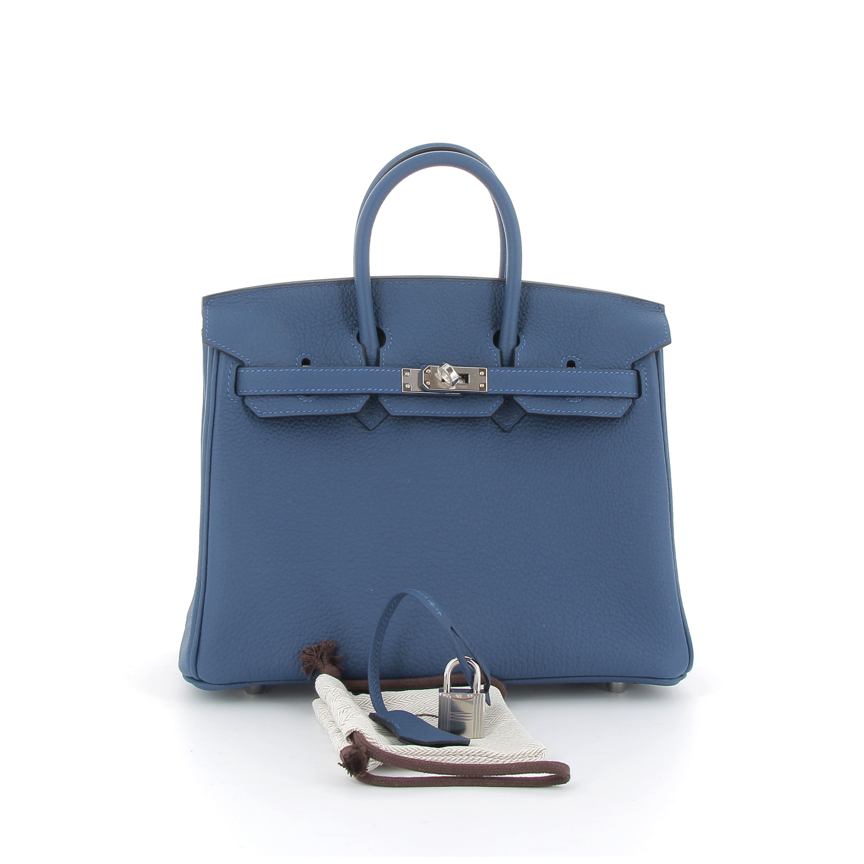 Hermès Birkin 25cm in Bleu Tie Togo Leather with Palladium Hardware