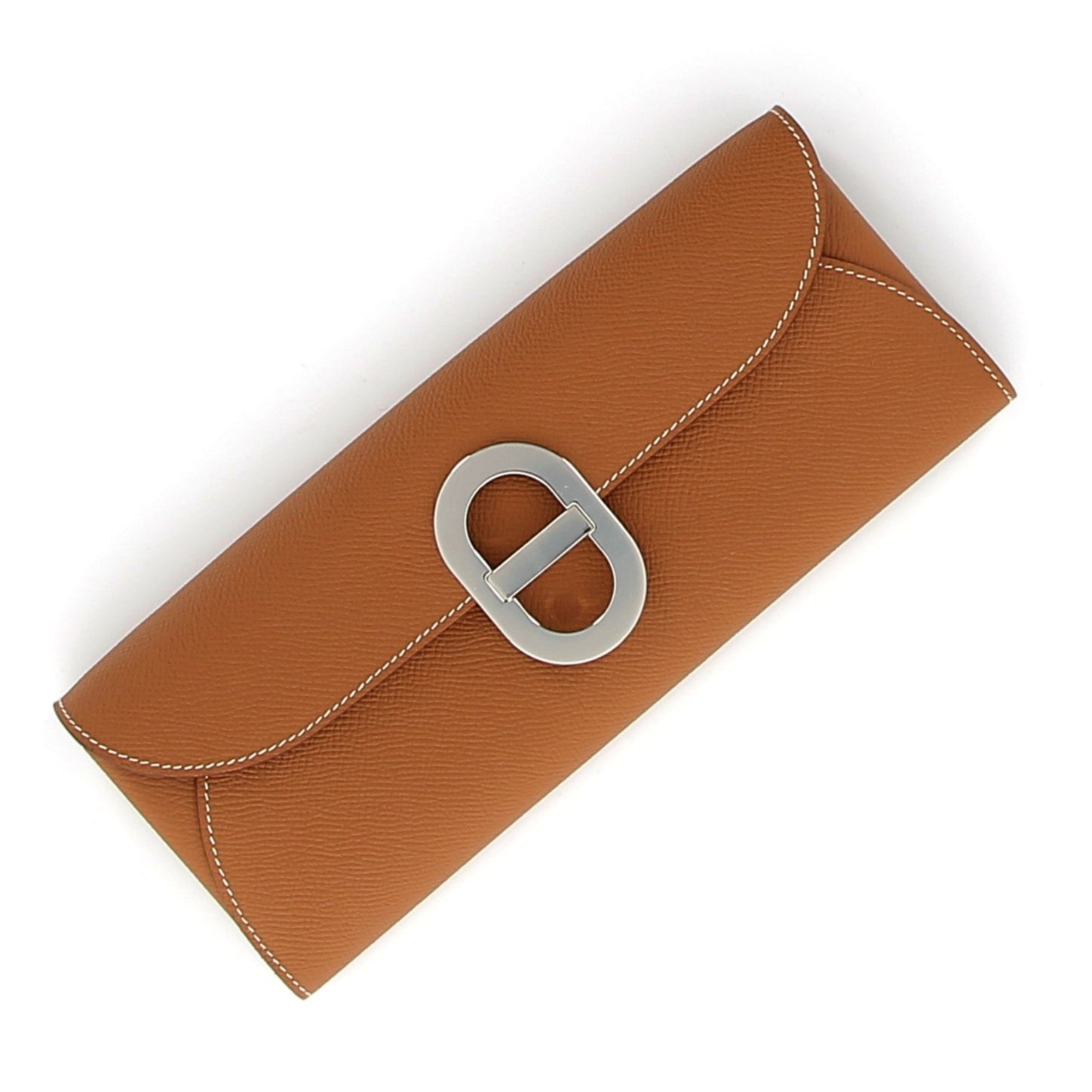 HERMÈS Maillon To Go Wallet Gold Epsom Silver Hardware