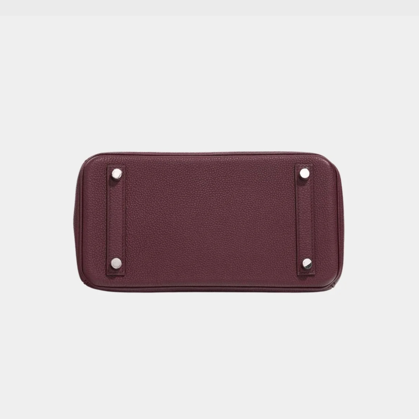 HERMES Birkin 25 Rouge H Togo Leather Silver Hardware