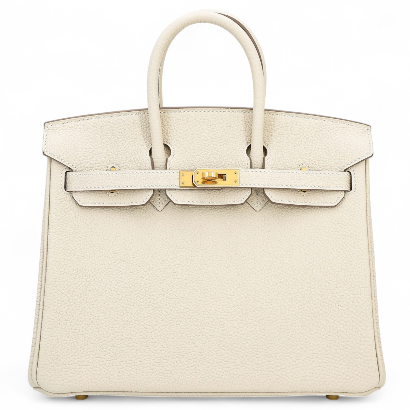 HERMES Birkin 25 Craie Togo leather Gold hardware (GHW)