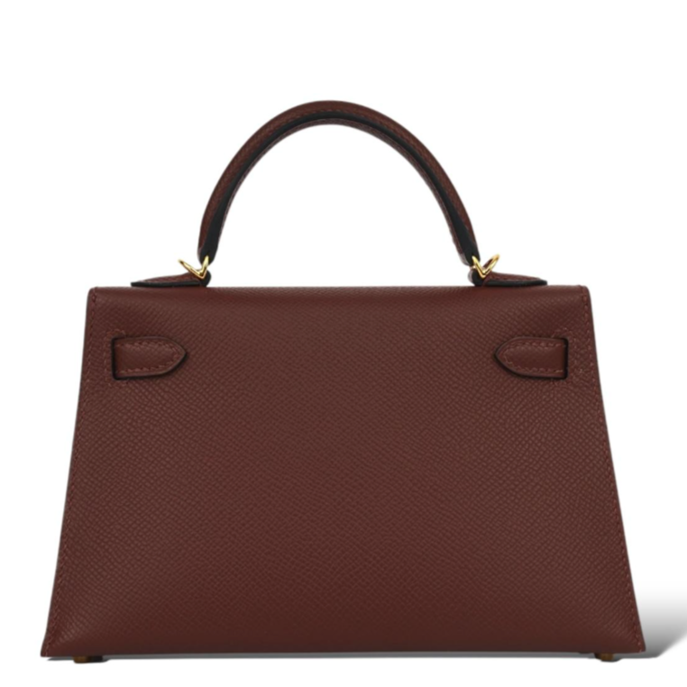 HERMES Kelly 20 Rouge H Epsom Leather Gold Hardware
