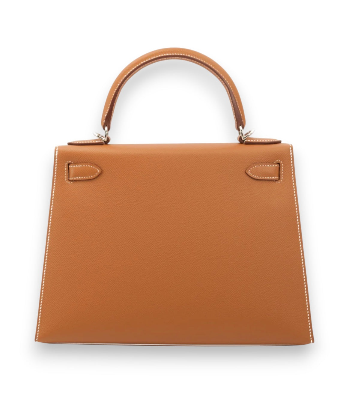 HERMES Kelly 28 Sellier Gold Epsom Palladium Hardware