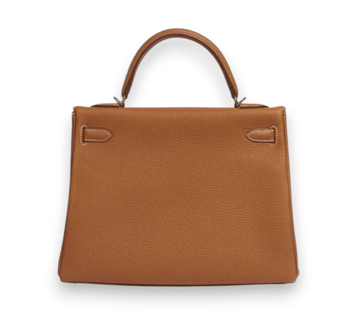 HERMES Kelly 32 Gold Togo Gold Hardware